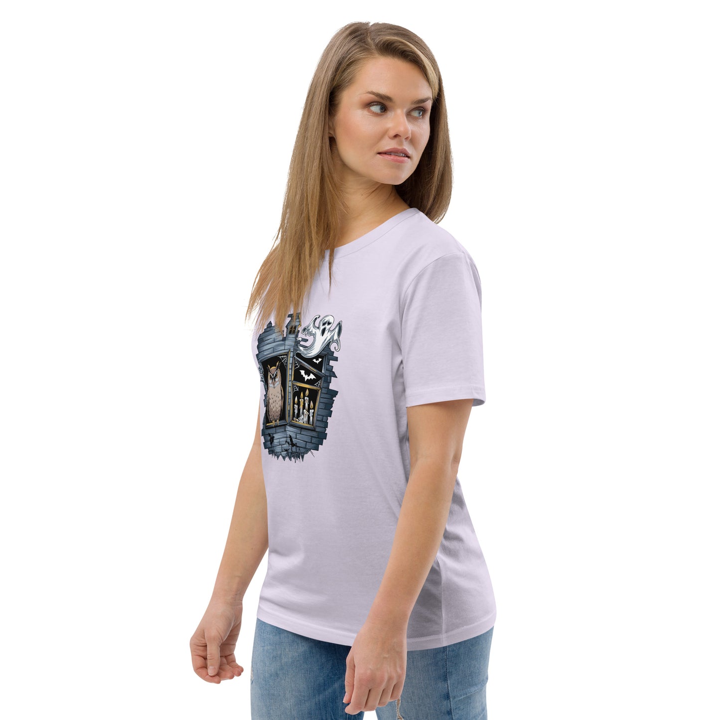 Unisex Organic Cotton T-Shirt: Halloween Owl Eco-Friendly Style USA Dudeily