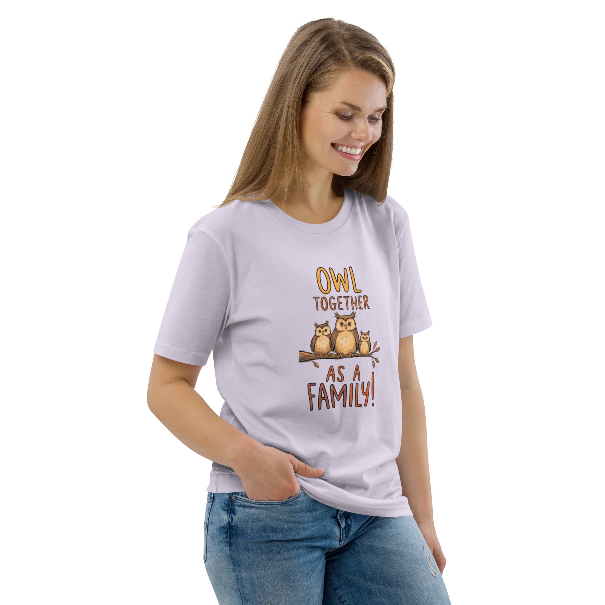 Unisex Organic Cotton T-Shirt – OwlNest Sustainable Fashion Classic for Family Day Outings Dudeily