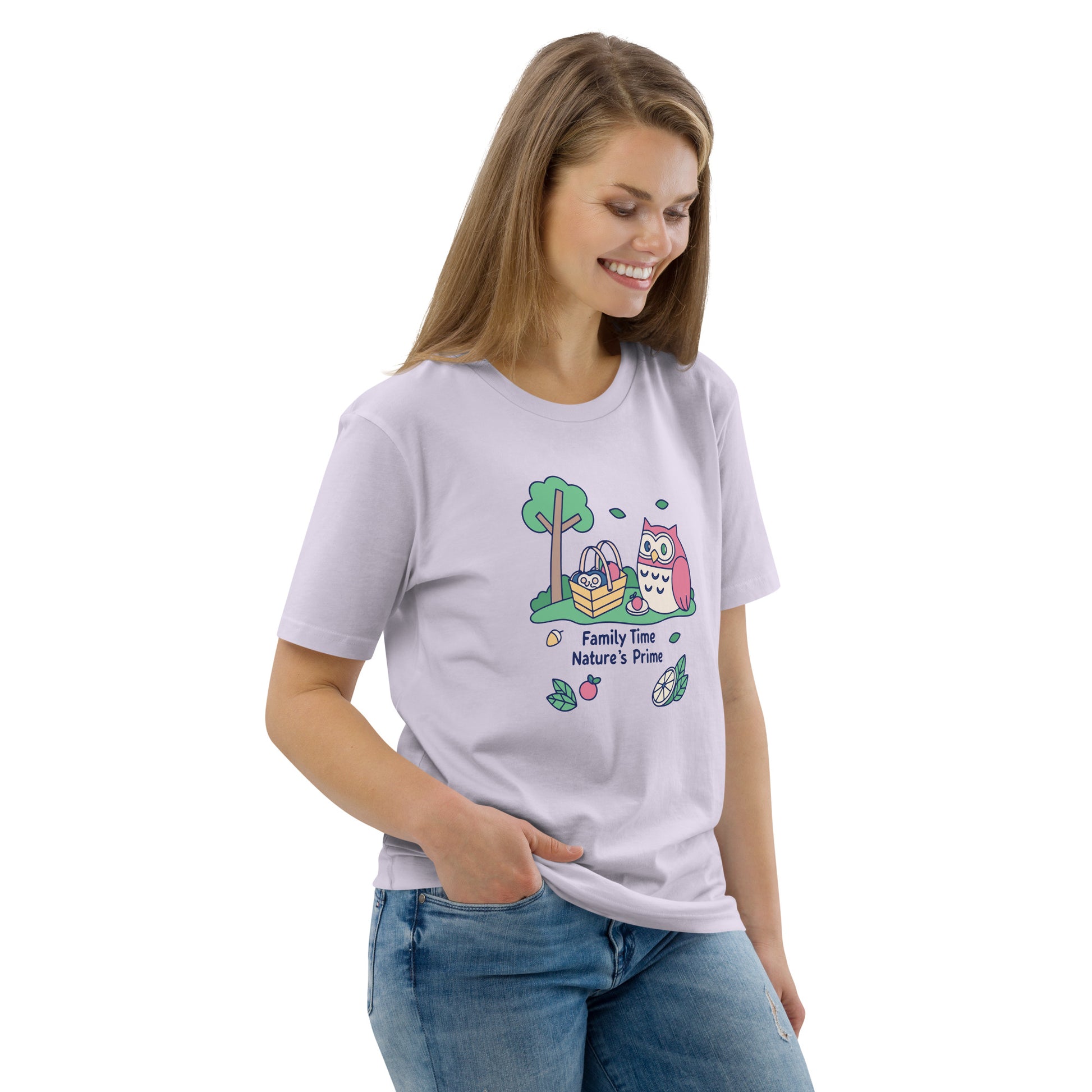 Unisex Organic Cotton T-Shirt – OwlNest Sustainable Fashion Essential for Family Day Dudeily
