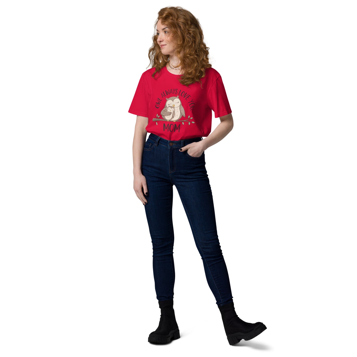 Unisex Organic Cotton T-Shirt – Eco-Friendly Owl Design by Dudeily Dudeily