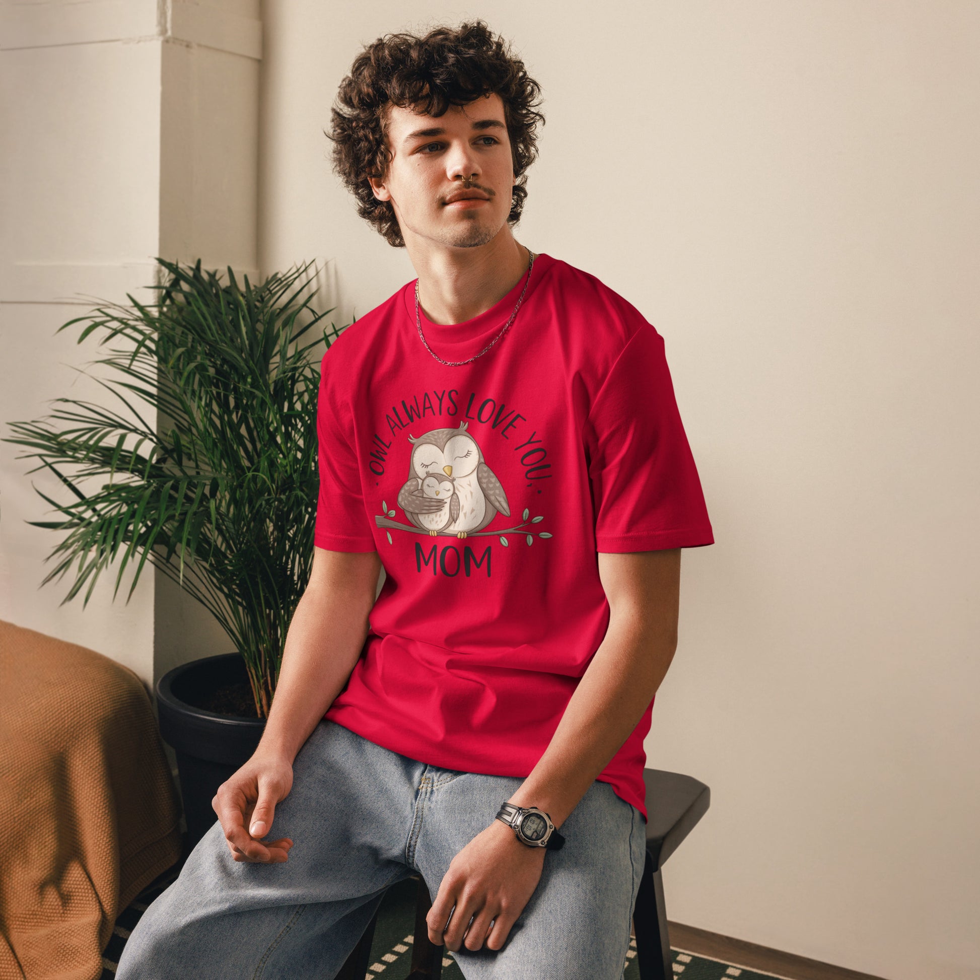Unisex Organic Cotton T-Shirt – Eco-Friendly Owl Design by Dudeily Dudeily