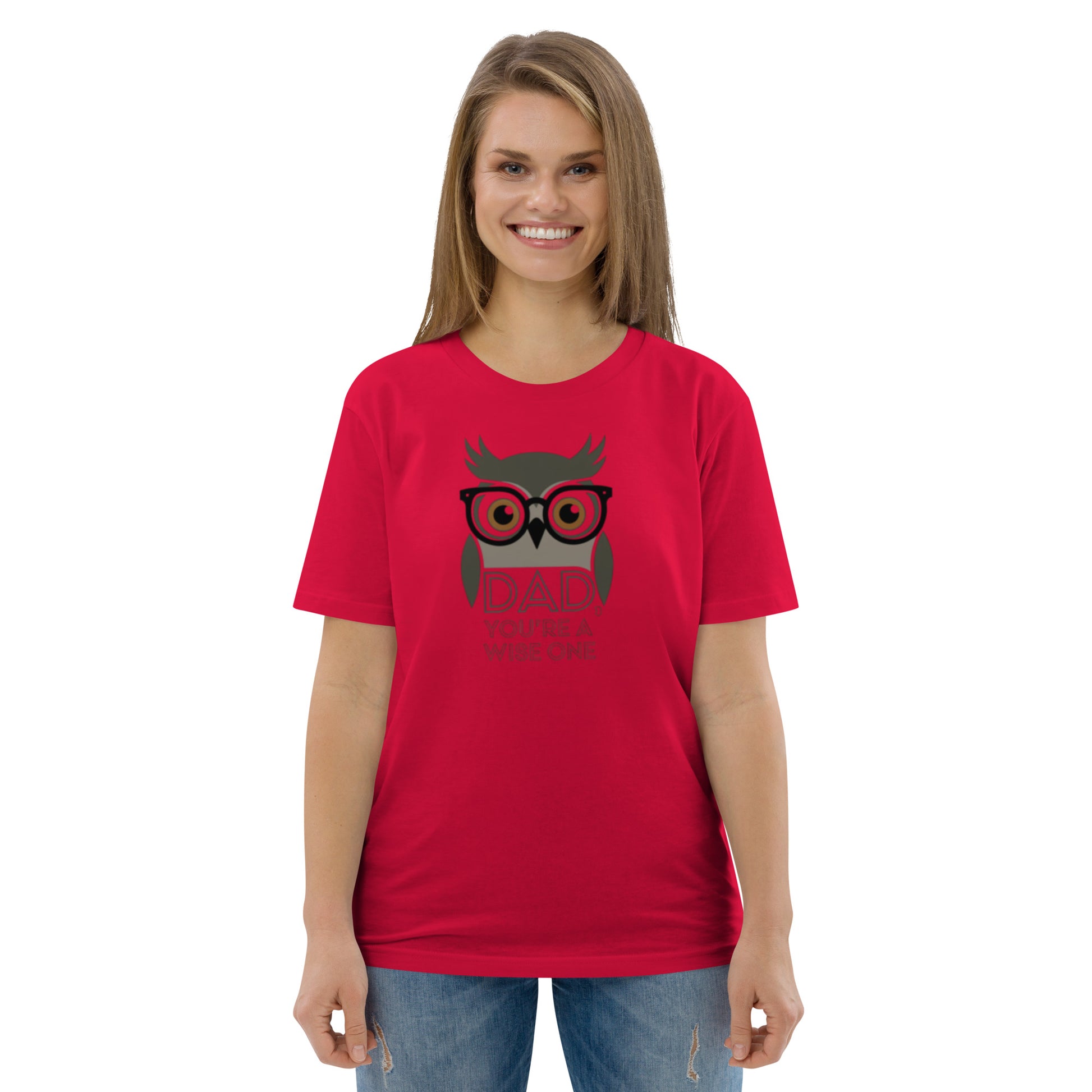 Unisex Organic Cotton T-Shirt – Owl-Themed Eco-Friendly Style for Father's Day Gifts by Dudeily Dudeily