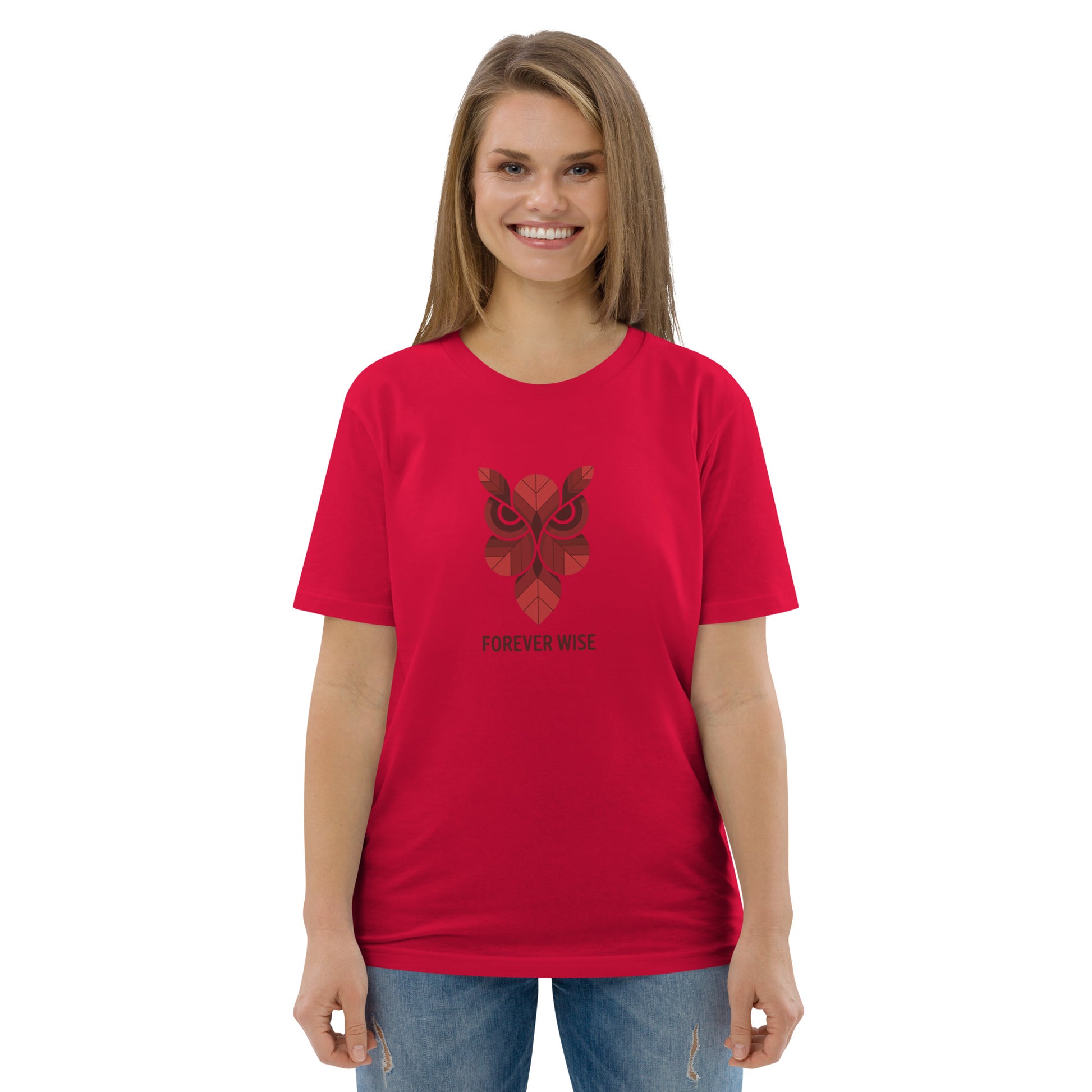 Unisex Organic Cotton T-Shirt: 'Forever Wise' | Sustainable Owl Fashion USA Dudeily
