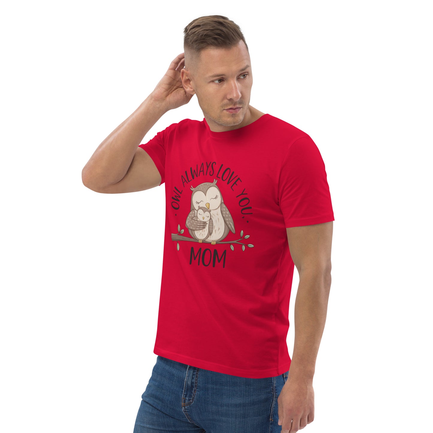 Unisex Organic Cotton T-Shirt – Eco-Friendly Owl Design by Dudeily Dudeily