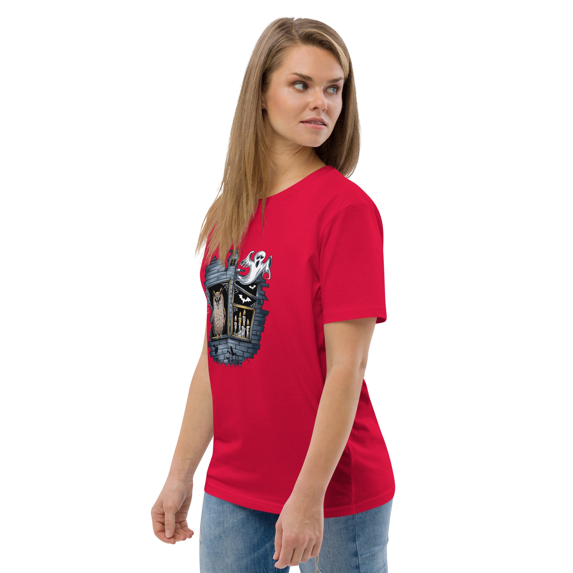 Unisex Organic Cotton T-Shirt: Halloween Owl Eco-Friendly Style USA Dudeily