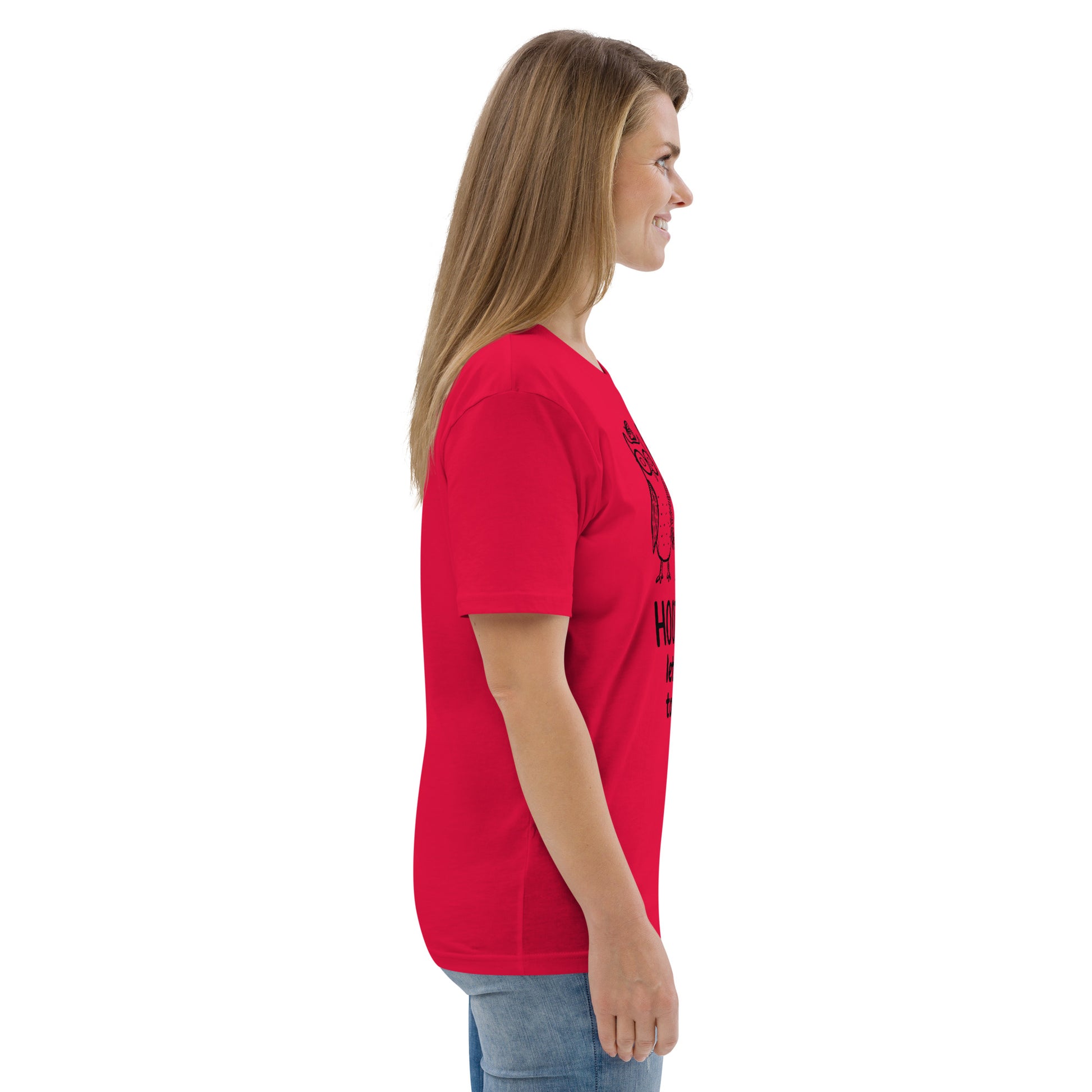 Unisex Organic Cotton T-Shirt: Hoot Hoot Let’s Stick Together! | Owl-Themed Sustainable Fashion USA Dudeily