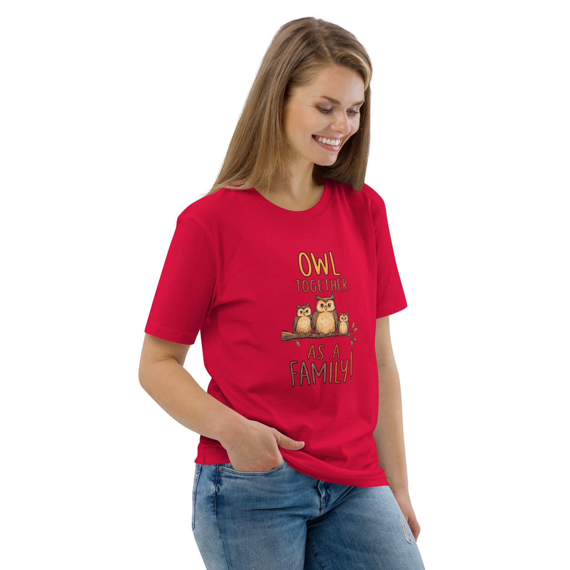 Unisex Organic Cotton T-Shirt – OwlNest Sustainable Fashion Classic for Family Day Outings Dudeily