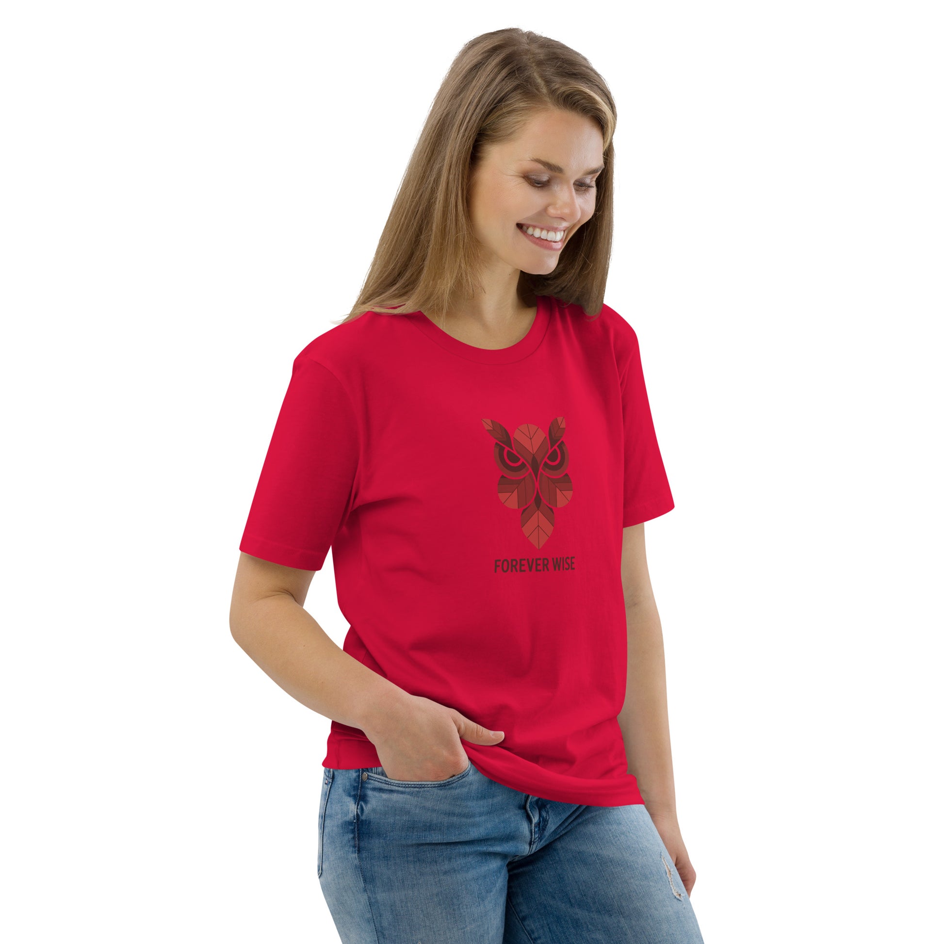 Unisex Organic Cotton T-Shirt: 'Forever Wise' | Sustainable Owl Fashion USA Dudeily