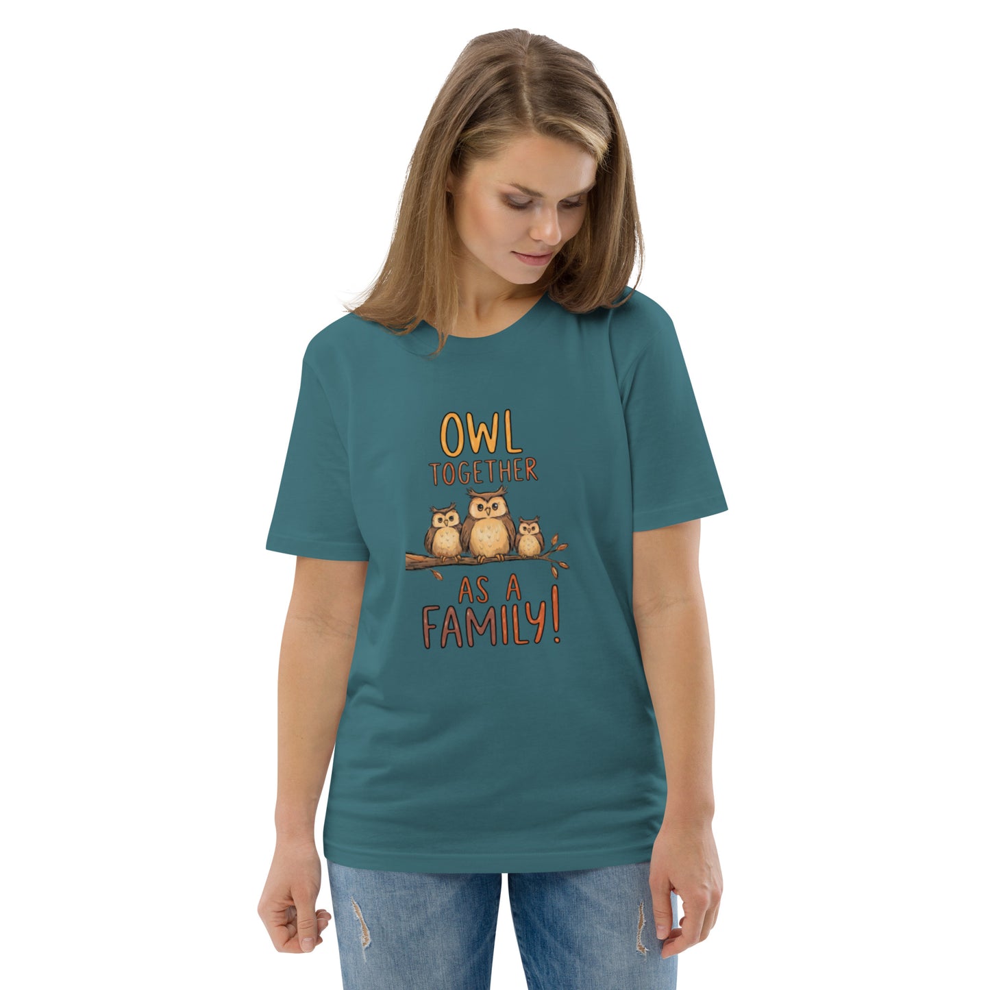 Unisex Organic Cotton T-Shirt – OwlNest Sustainable Fashion Classic for Family Day Outings Dudeily