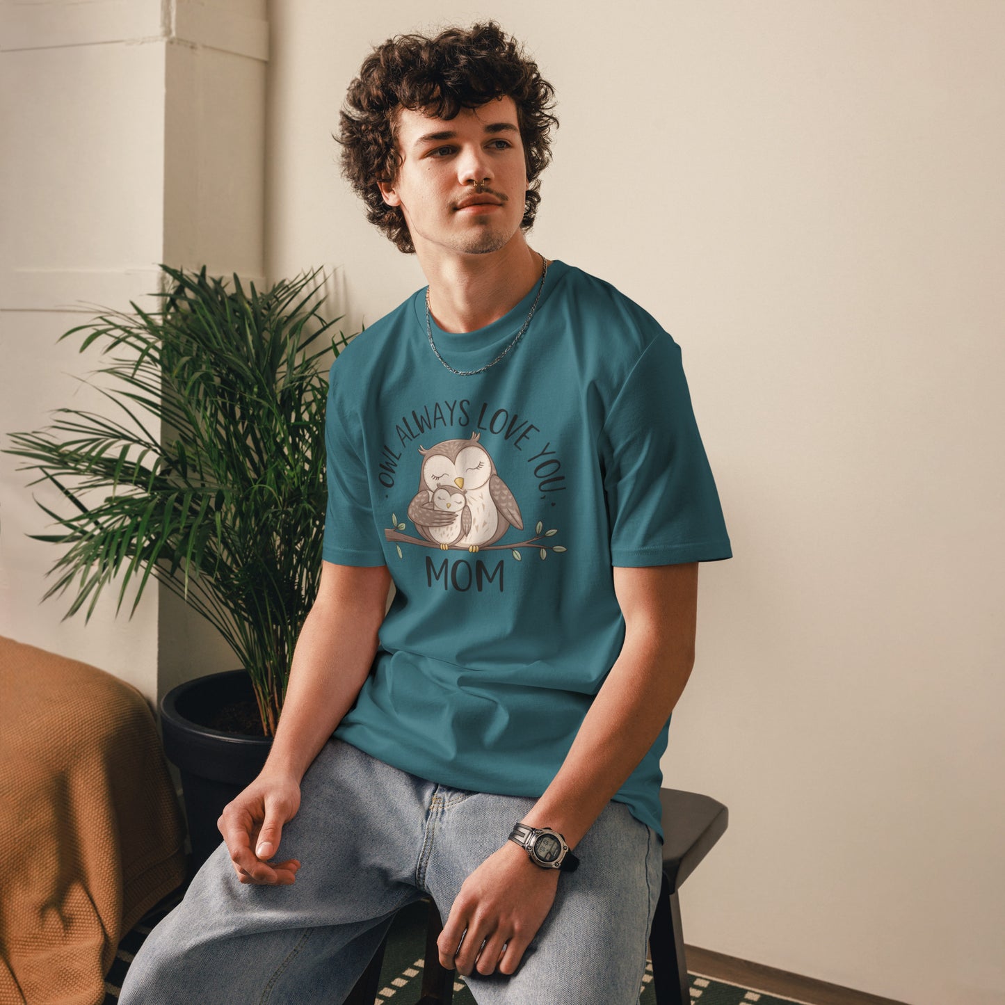 Unisex Organic Cotton T-Shirt – Eco-Friendly Owl Design by Dudeily Dudeily