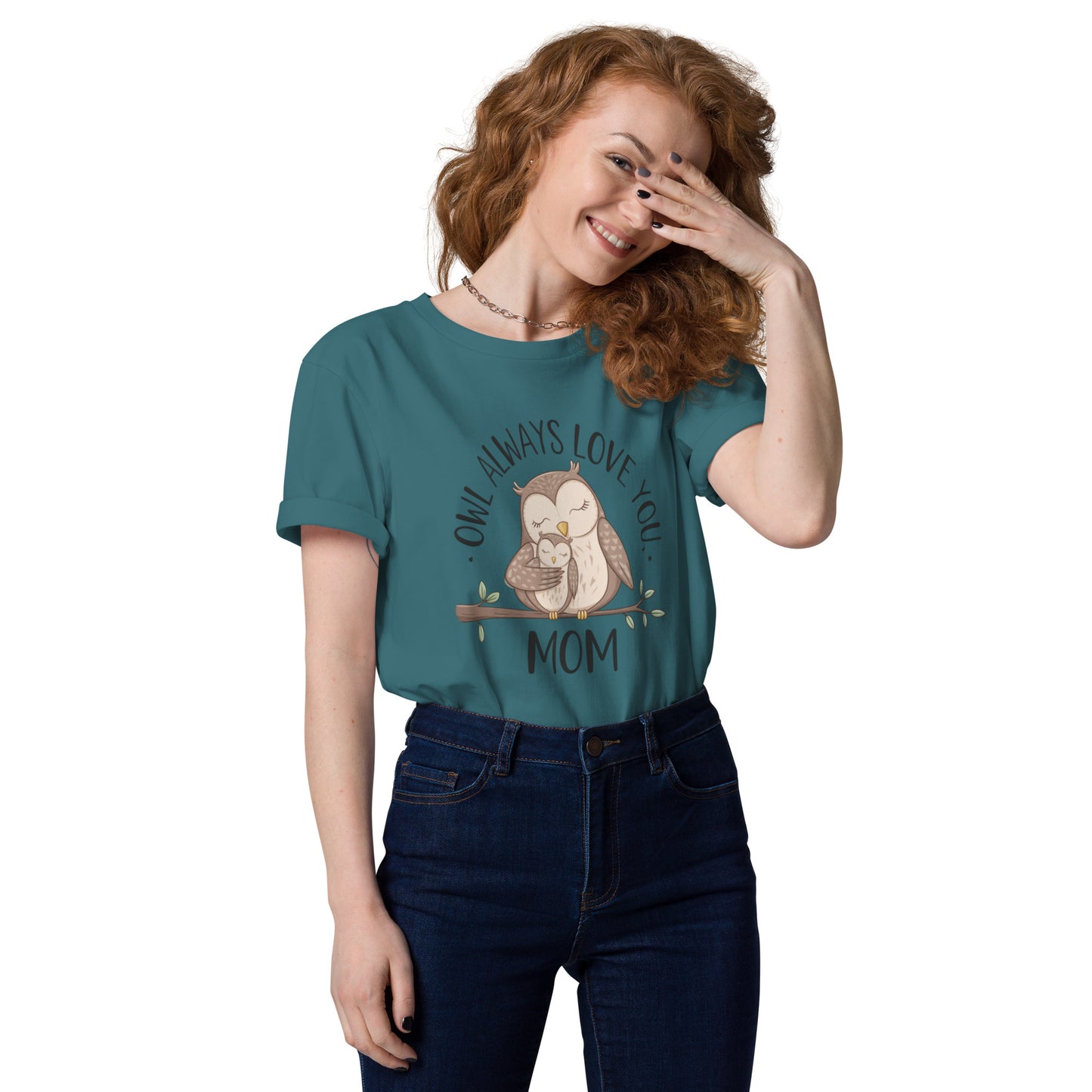 Unisex Organic Cotton T-Shirt – Eco-Friendly Owl Design by Dudeily Stargazer Dudeily