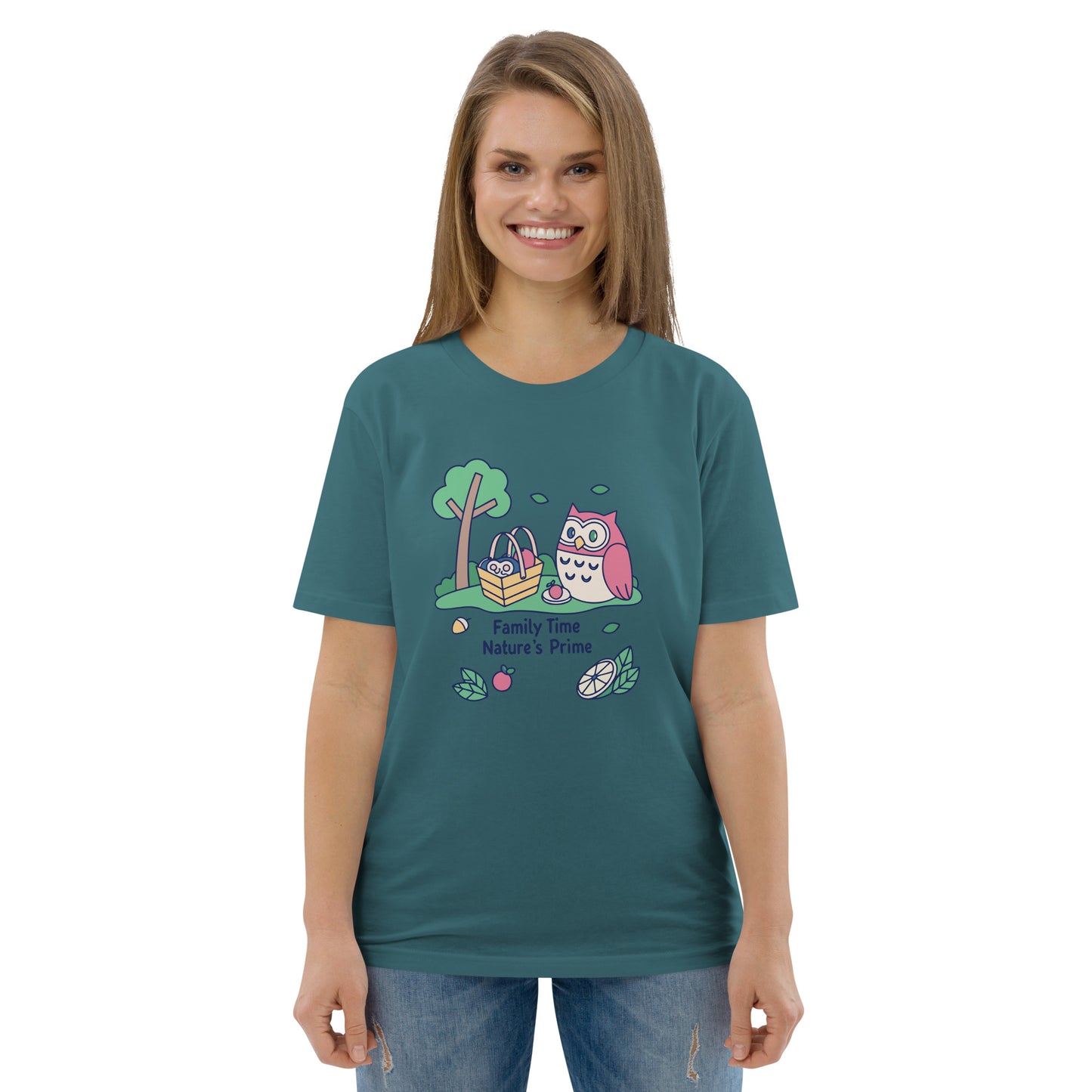 Unisex Organic Cotton T-Shirt – OwlNest Sustainable Fashion Essential for Family Day Stargazer Dudeily