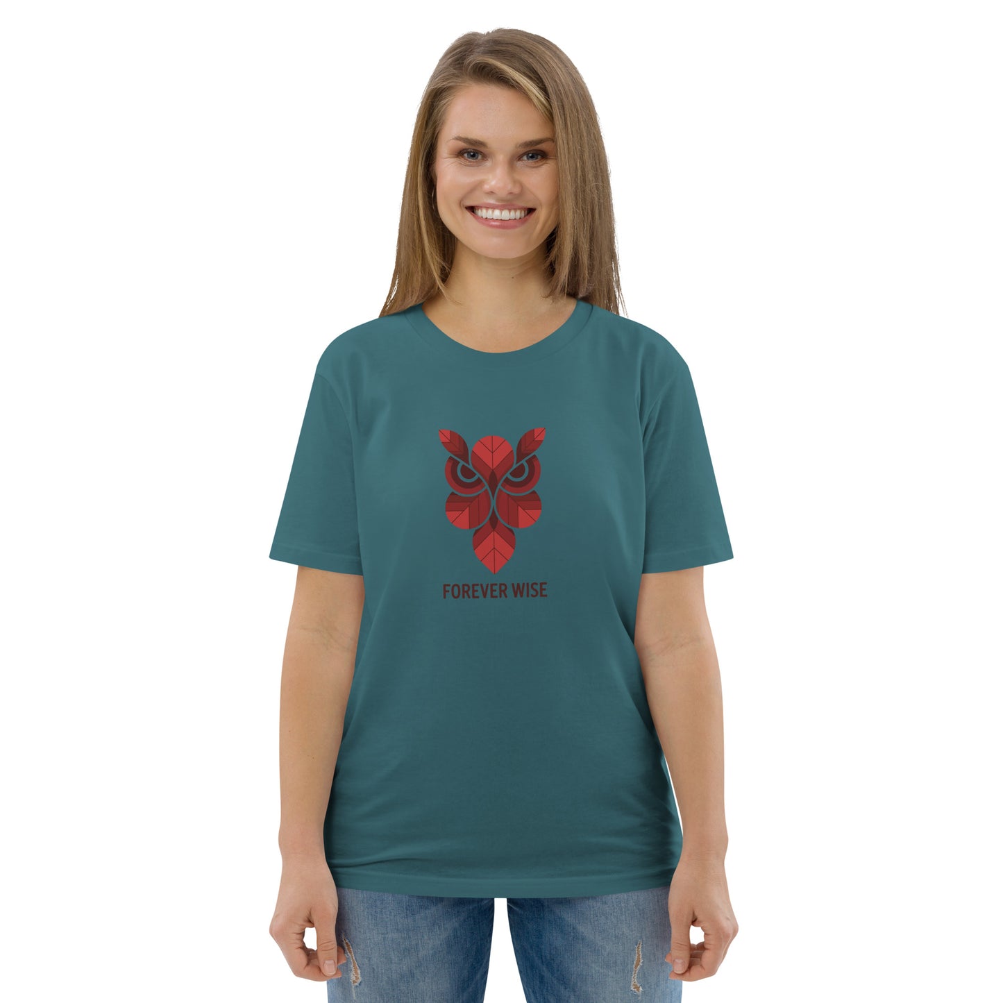 Unisex Organic Cotton T-Shirt: 'Forever Wise' | Sustainable Owl Fashion USA Dudeily
