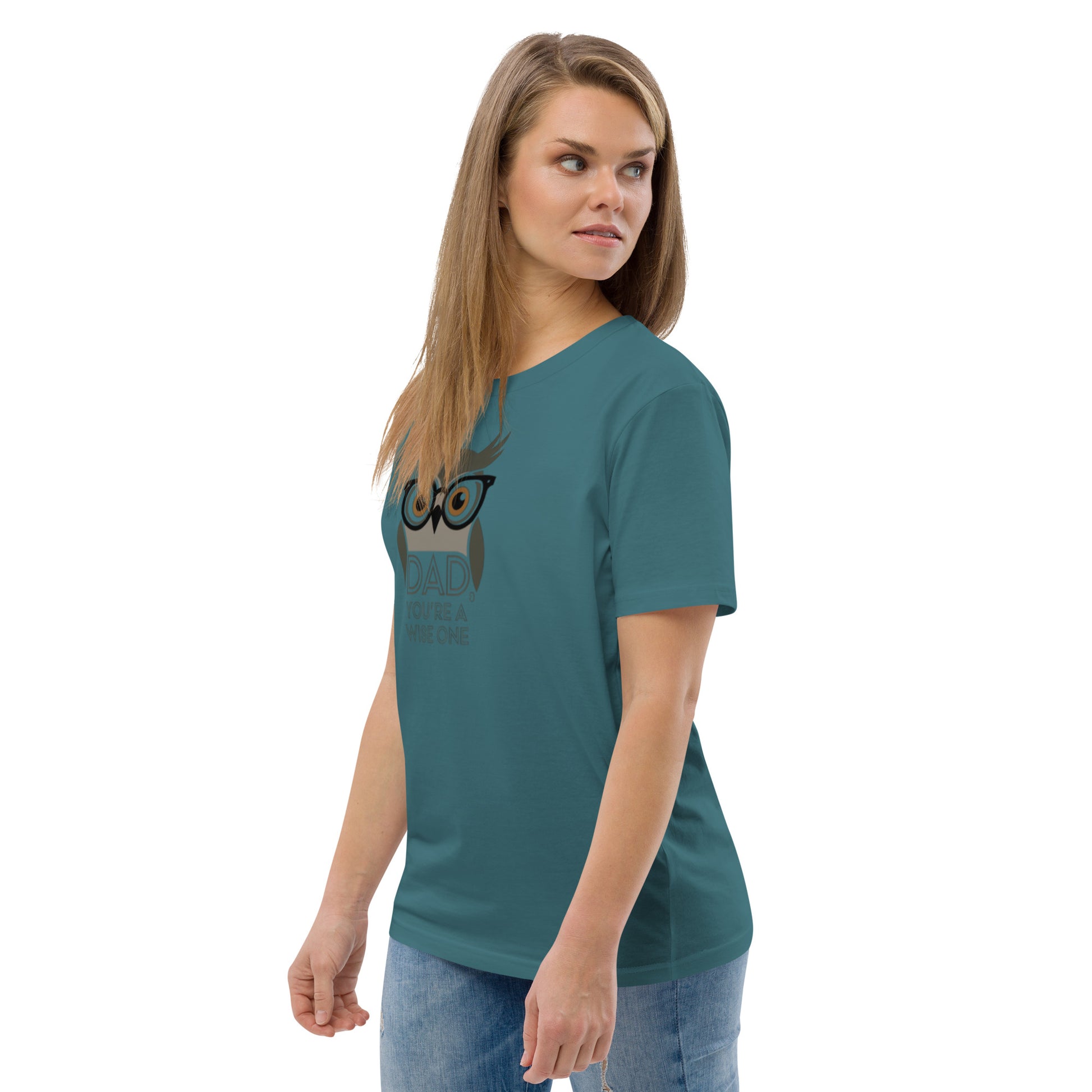 Unisex Organic Cotton T-Shirt – Owl-Themed Eco-Friendly Style for Father's Day Gifts by Dudeily Dudeily