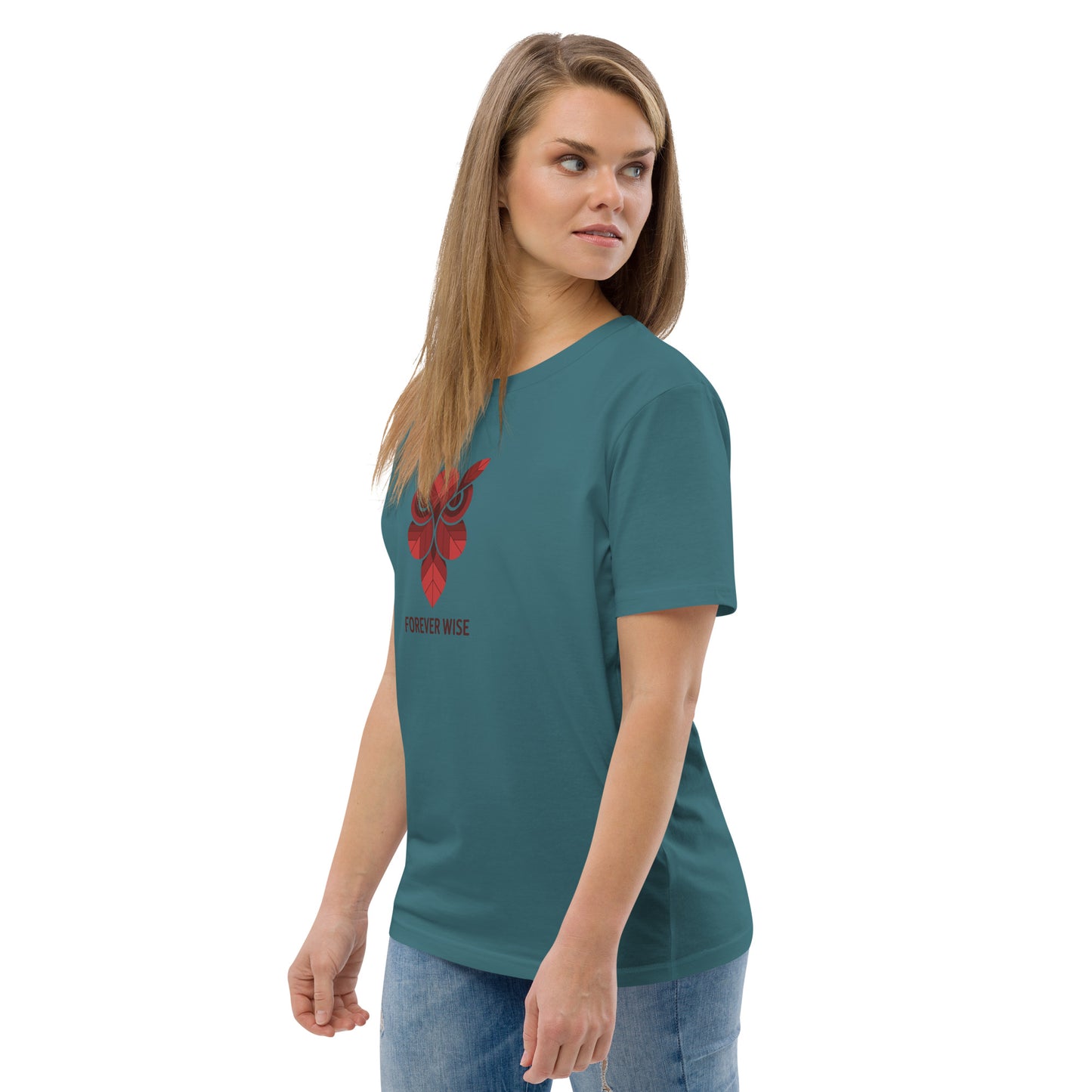 Unisex Organic Cotton T-Shirt: 'Forever Wise' | Sustainable Owl Fashion USA Dudeily