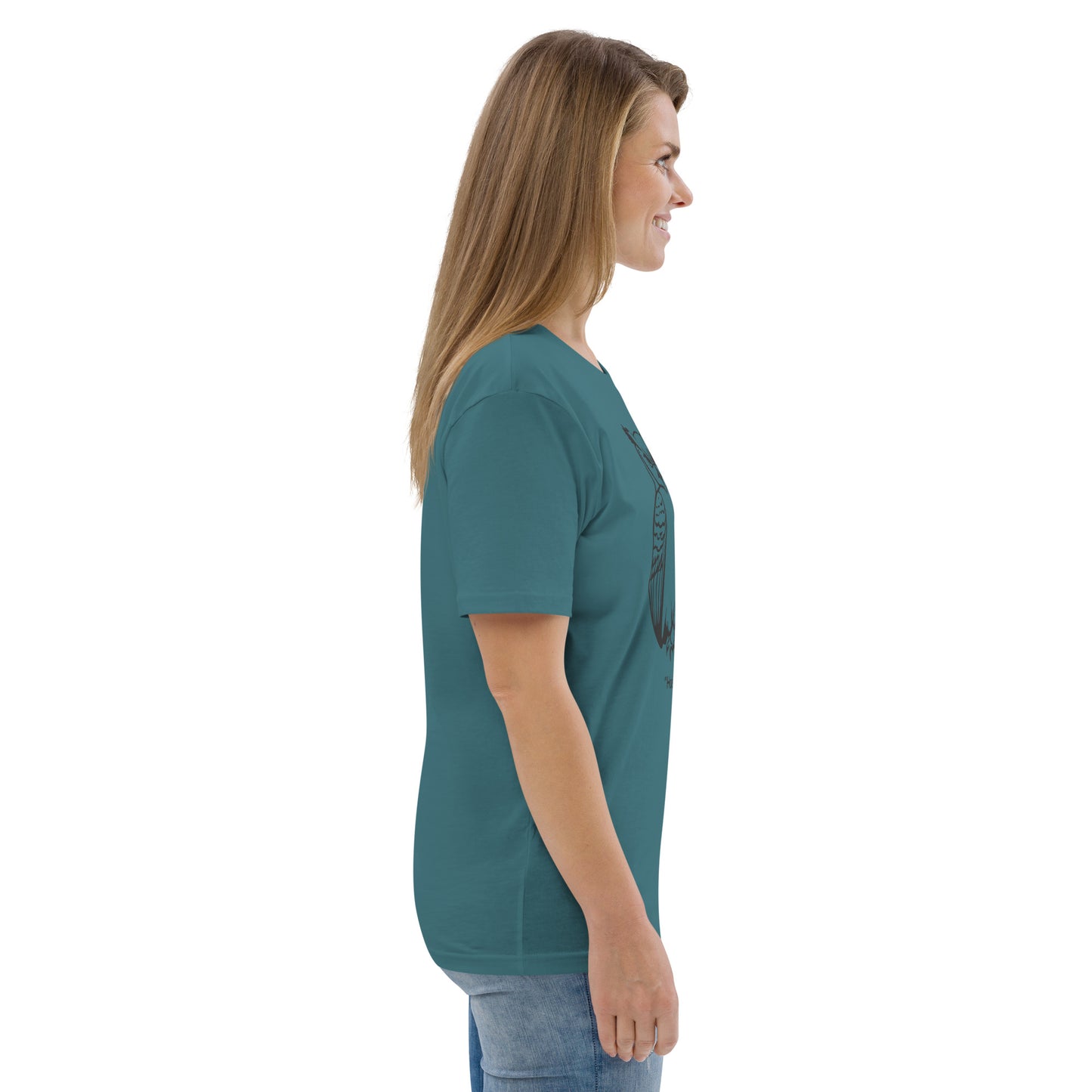 Unisex Organic Cotton T-Shirt: Hoo’s Got My Back? | Owl-Themed Sustainable Fashion USA by Dudeily Dudeily