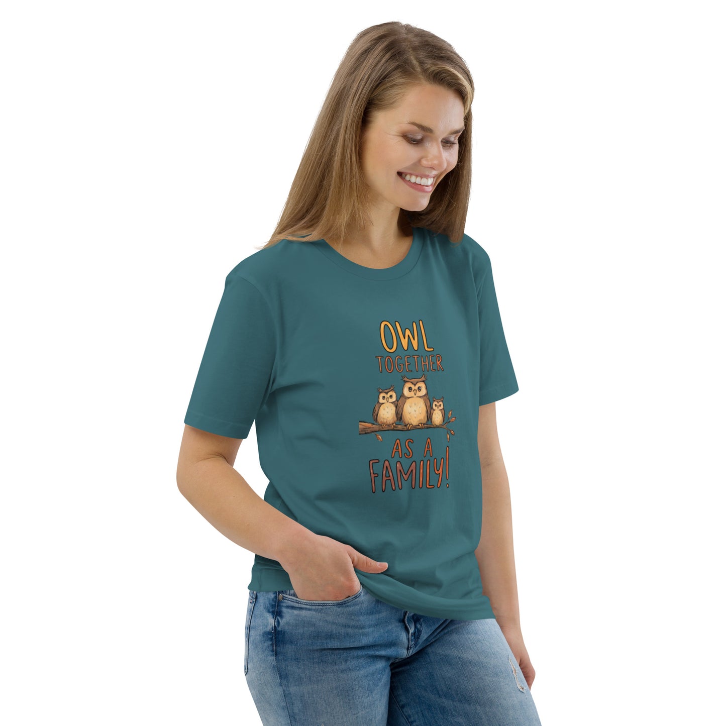 Unisex Organic Cotton T-Shirt – OwlNest Sustainable Fashion Classic for Family Day Outings Dudeily