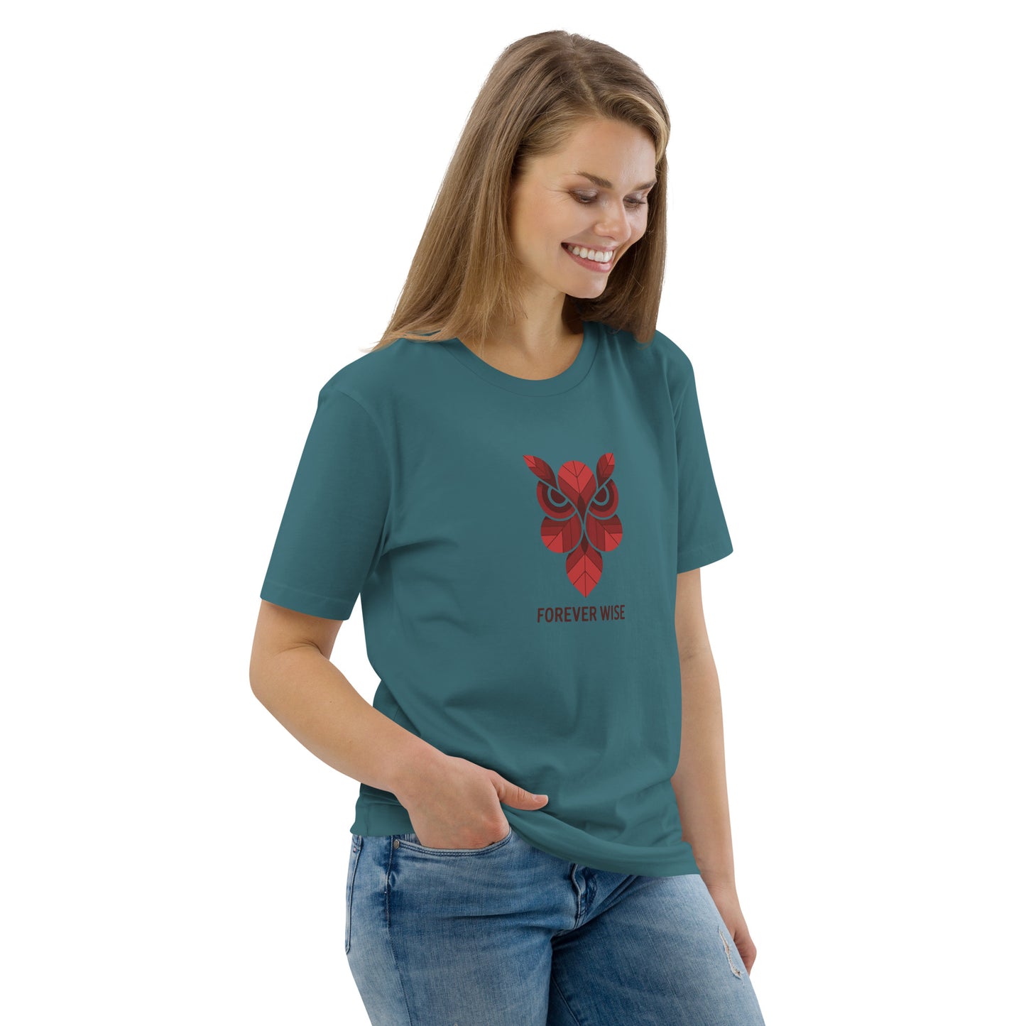 Unisex Organic Cotton T-Shirt: 'Forever Wise' | Sustainable Owl Fashion USA Dudeily