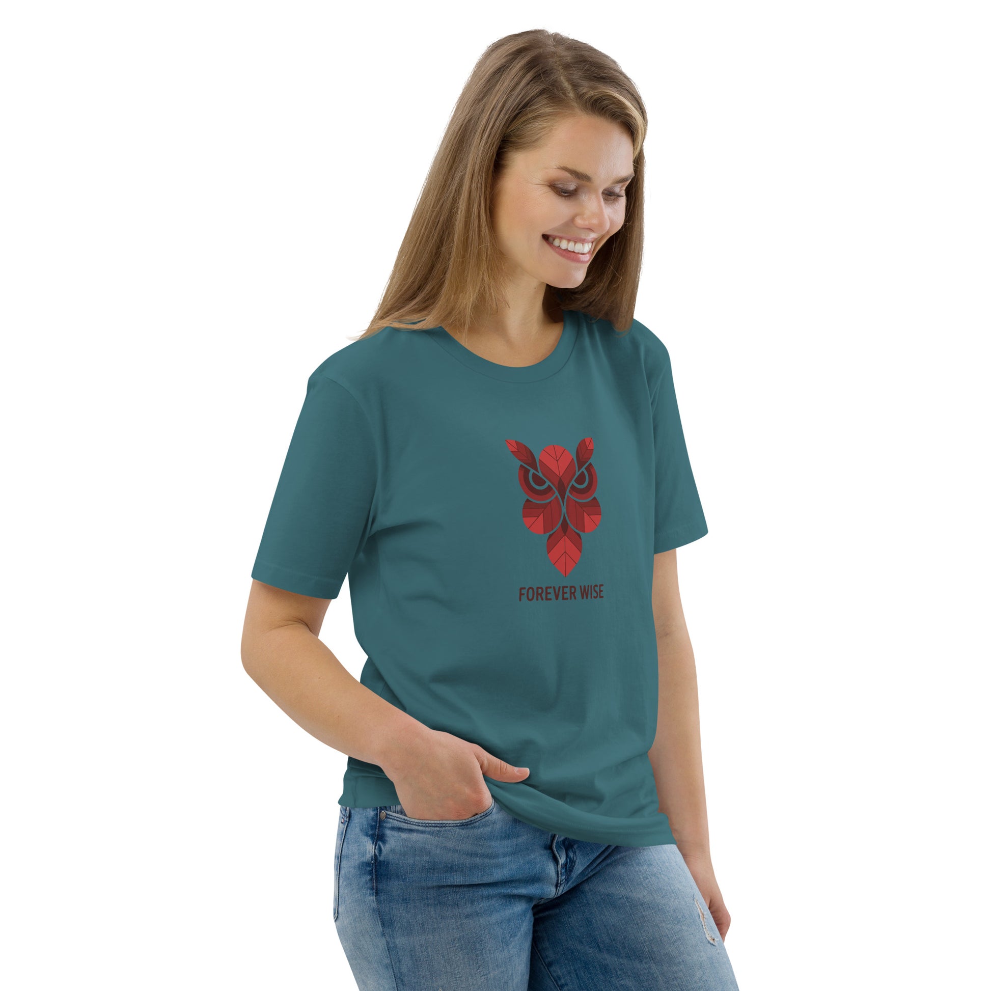 Unisex Organic Cotton T-Shirt: 'Forever Wise' | Sustainable Owl Fashion USA Dudeily