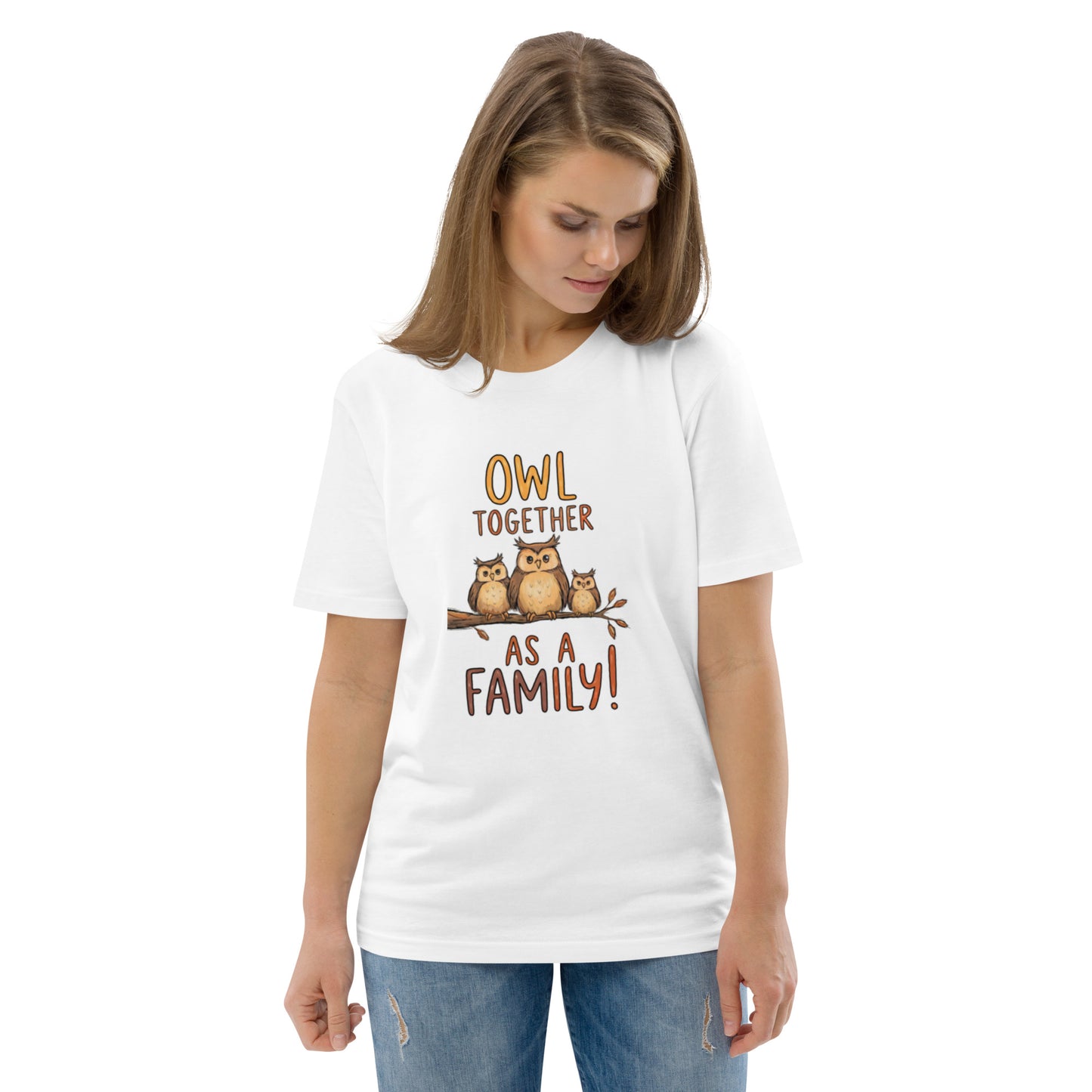 Unisex Organic Cotton T-Shirt – OwlNest Sustainable Fashion Classic for Family Day Outings Dudeily