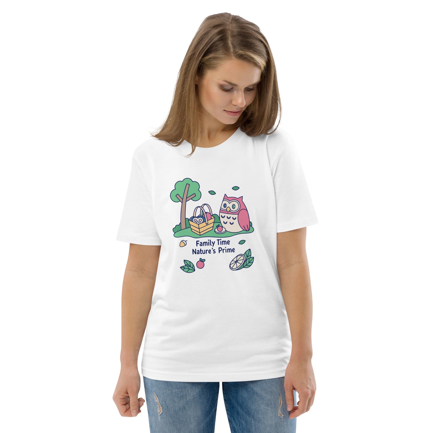 Unisex Organic Cotton T-Shirt – OwlNest Sustainable Fashion Essential for Family Day Dudeily
