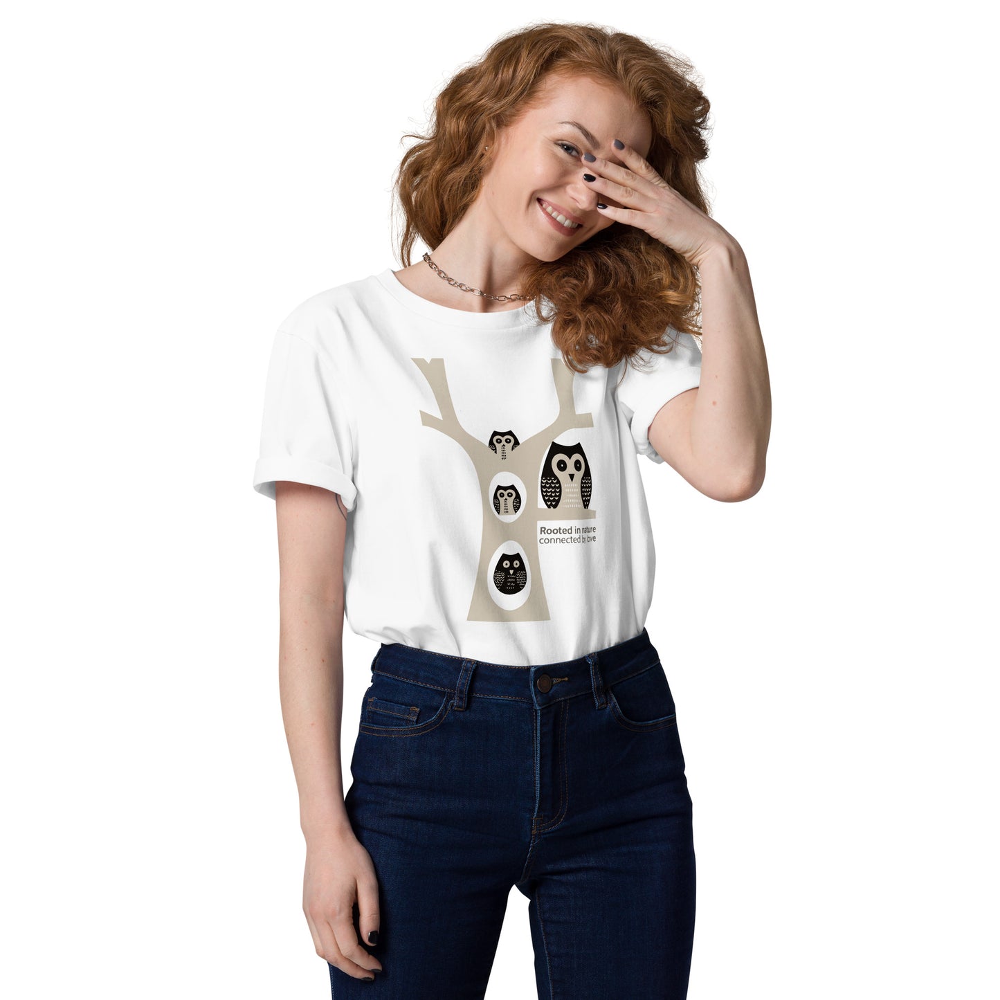Unisex Organic Cotton T-Shirt – OwlNest Sustainable Fashion for Family Day Wear White Dudeily