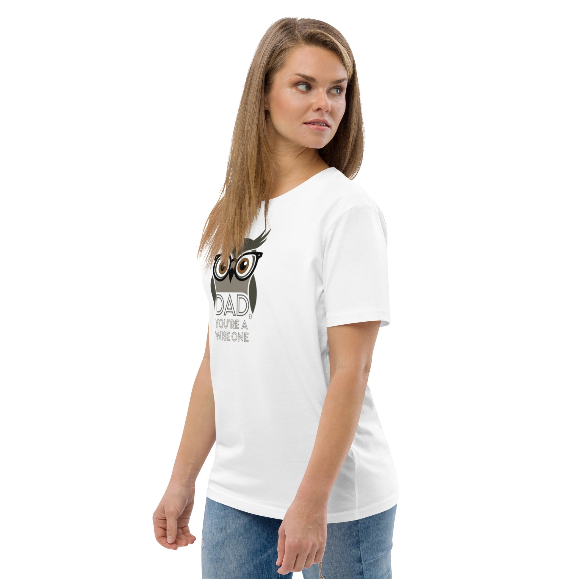 Unisex Organic Cotton T-Shirt – Owl-Themed Eco-Friendly Style for Father's Day Gifts by Dudeily Dudeily