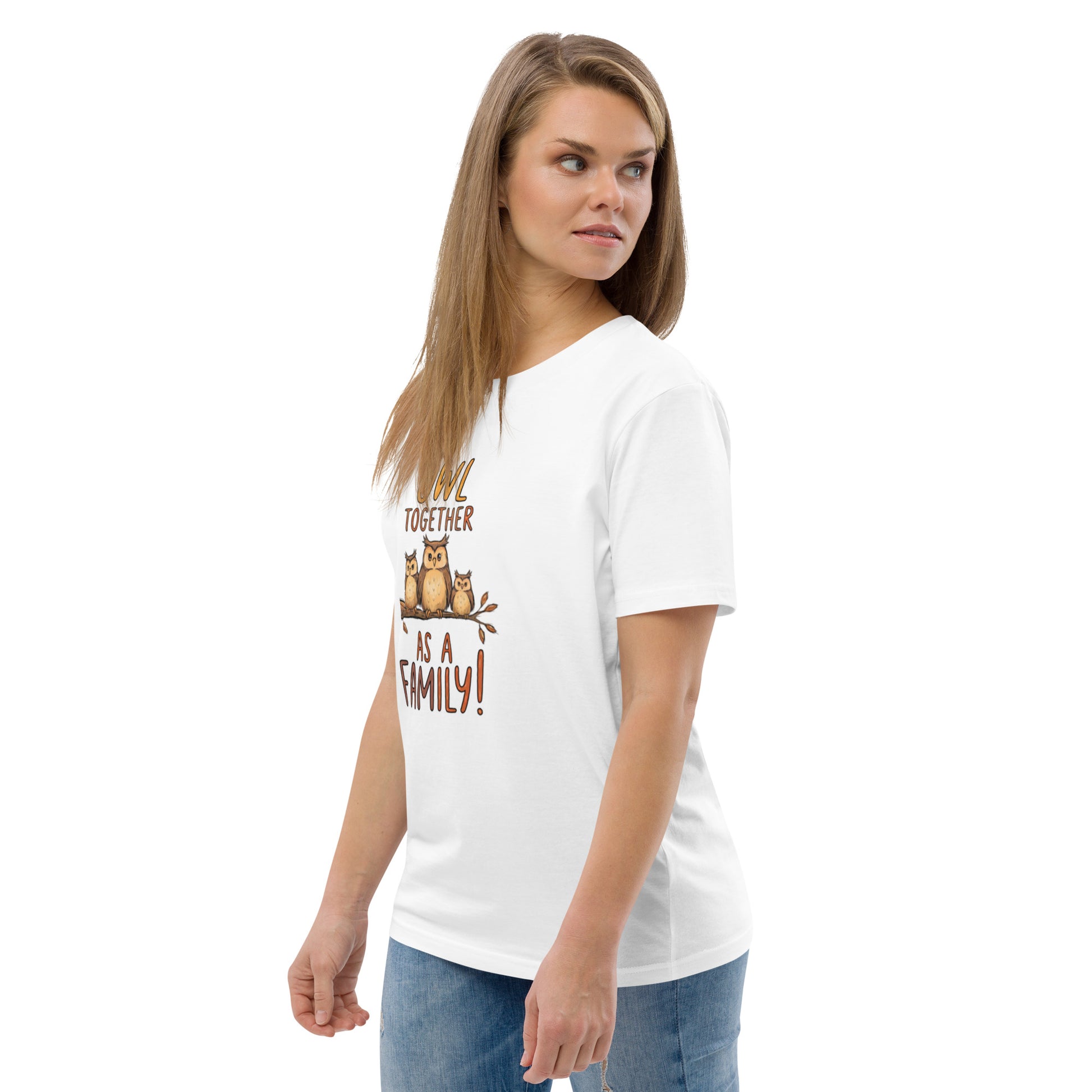 Unisex Organic Cotton T-Shirt – OwlNest Sustainable Fashion Classic for Family Day Outings Dudeily