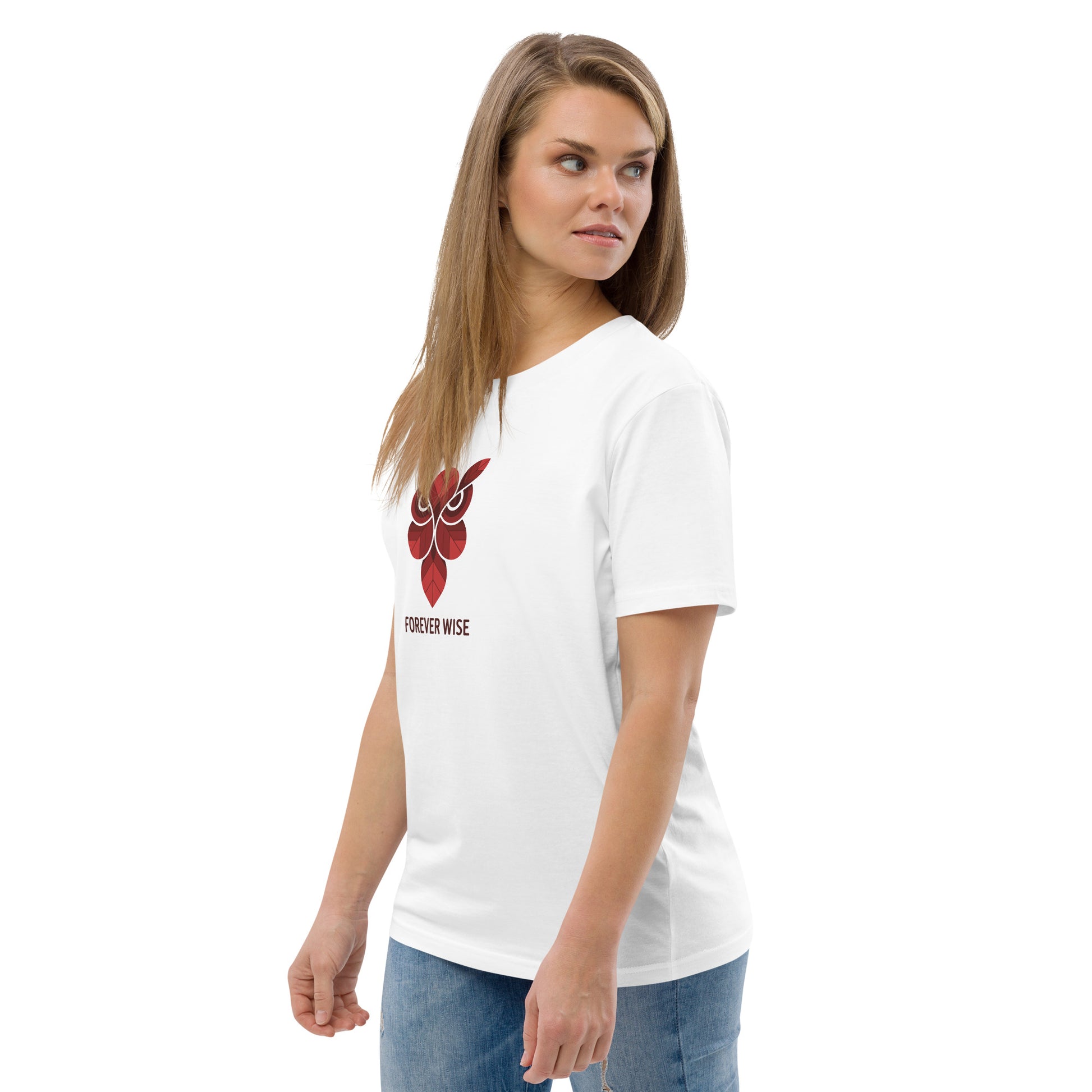 Unisex Organic Cotton T-Shirt: 'Forever Wise' | Sustainable Owl Fashion USA Dudeily