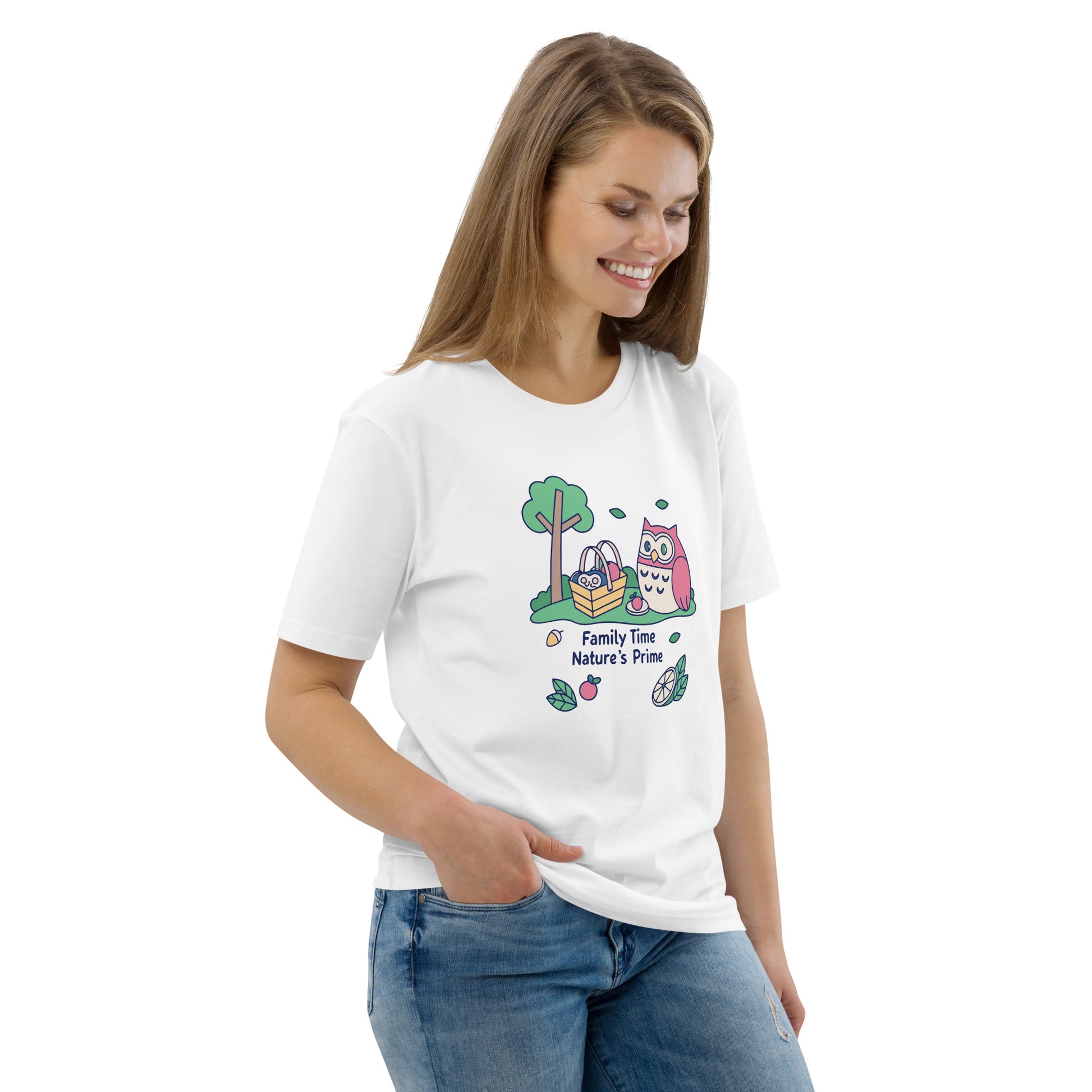 Unisex Organic Cotton T-Shirt – OwlNest Sustainable Fashion Essential for Family Day Dudeily