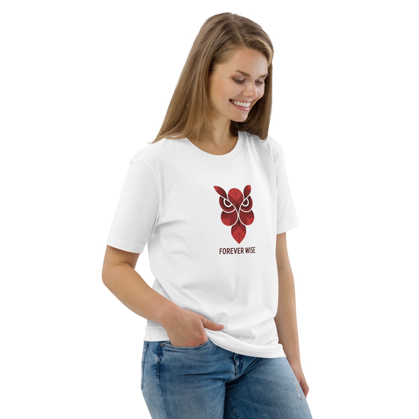 Unisex Organic Cotton T-Shirt: 'Forever Wise' | Sustainable Owl Fashion USA Dudeily