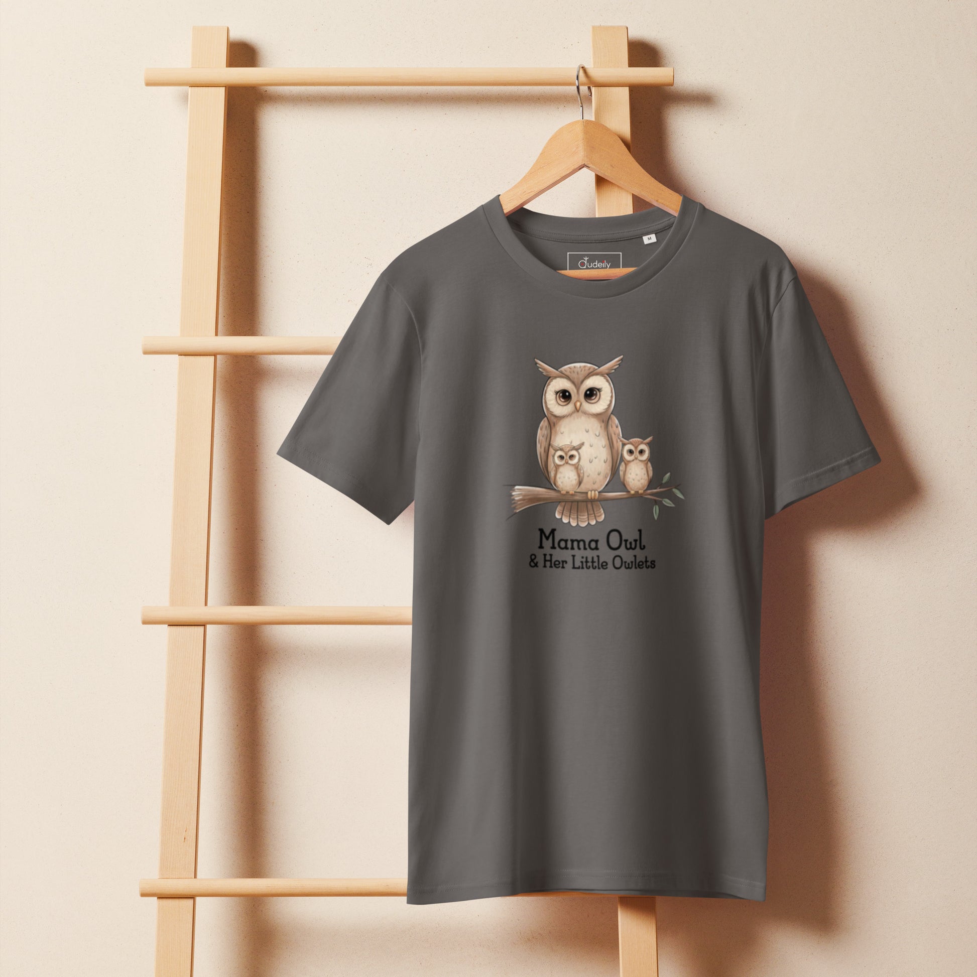 Unisex Organic Mid-Light T-Shirt – Eco-Friendly Owl Lover’s Pick by Dudeily Dudeily