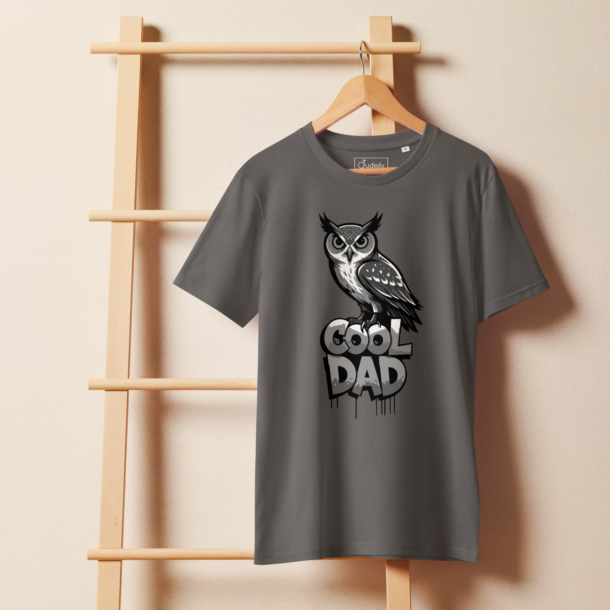 Unisex Organic Mid-Light T-Shirt – Sustainable Father’s Day Gift for Nature & Owl Lovers | Dudeily Dudeily