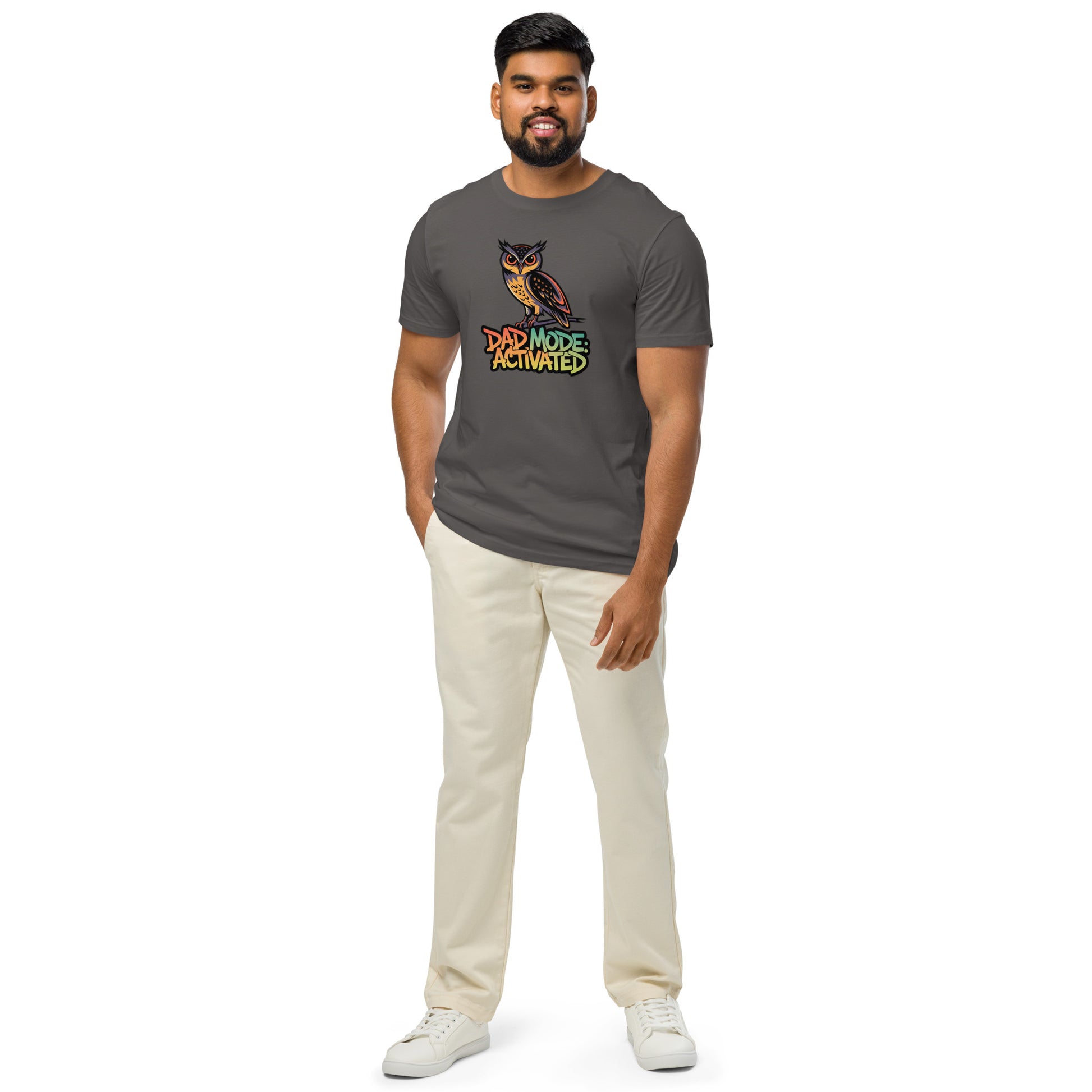 Unisex Organic Mid-Light T-Shirt: Owl Themed Sustainable Fashion Dudeily