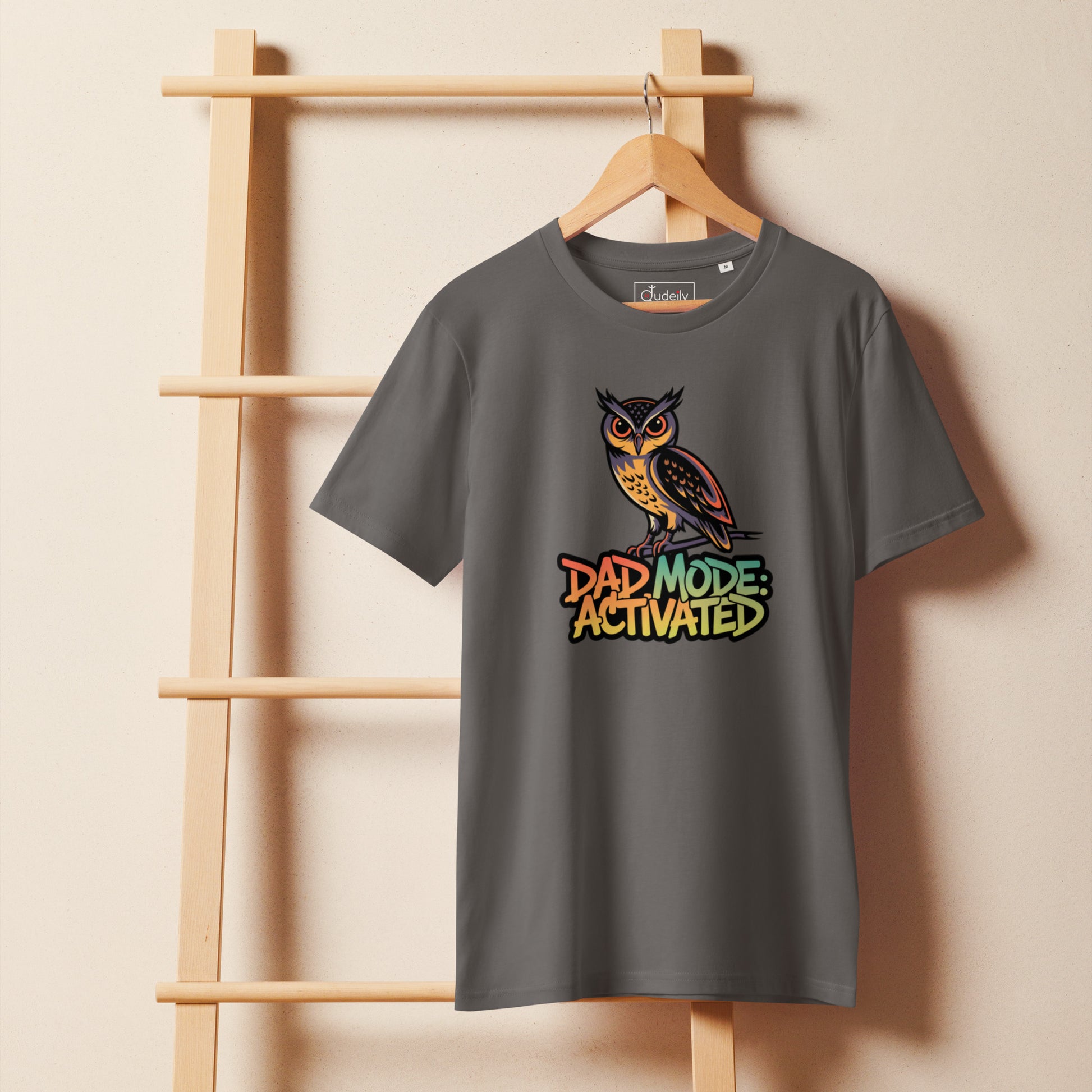 Unisex Organic Mid-Light T-Shirt: Owl Themed Sustainable Fashion Dudeily