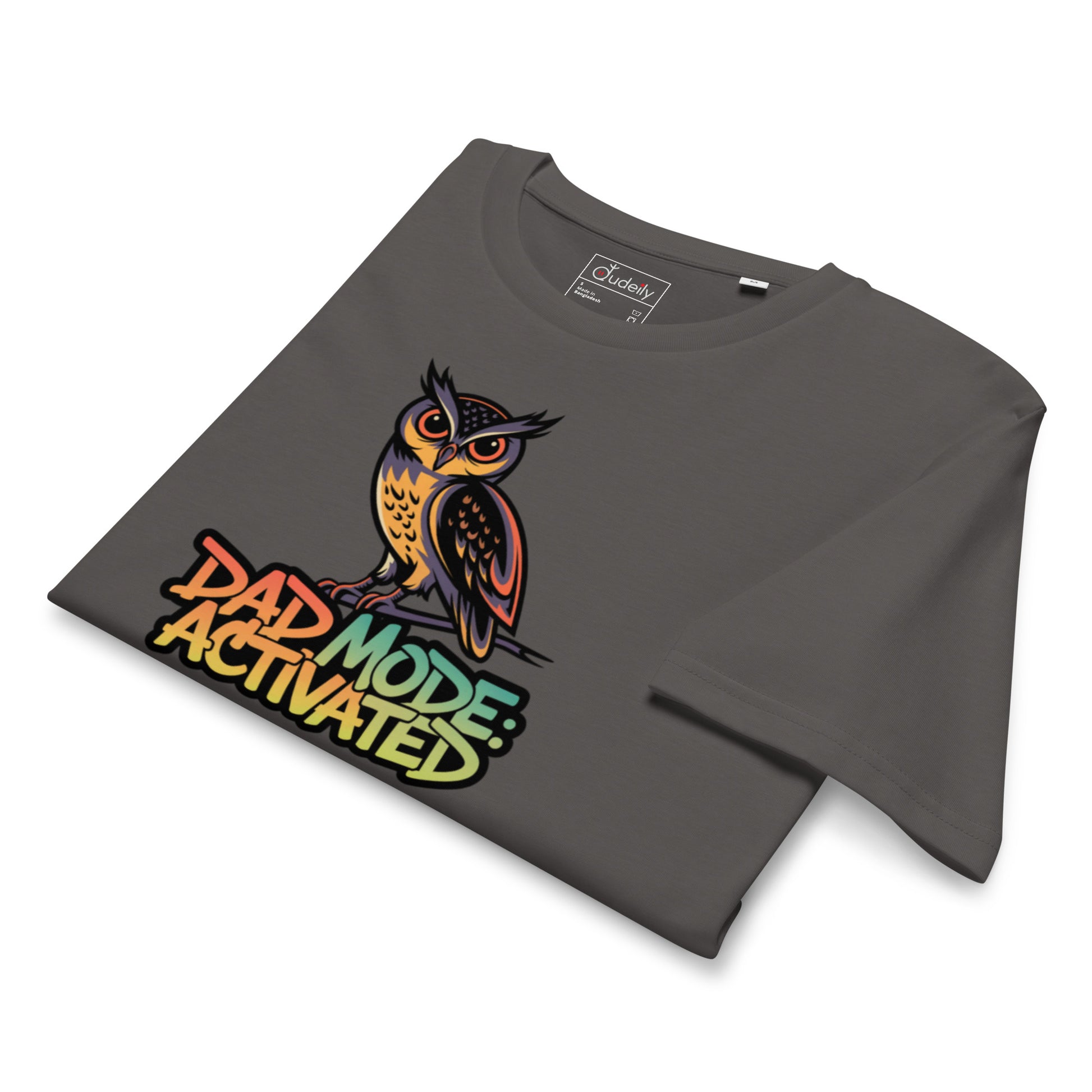 Unisex Organic Mid-Light T-Shirt: Owl Themed Sustainable Fashion Dudeily