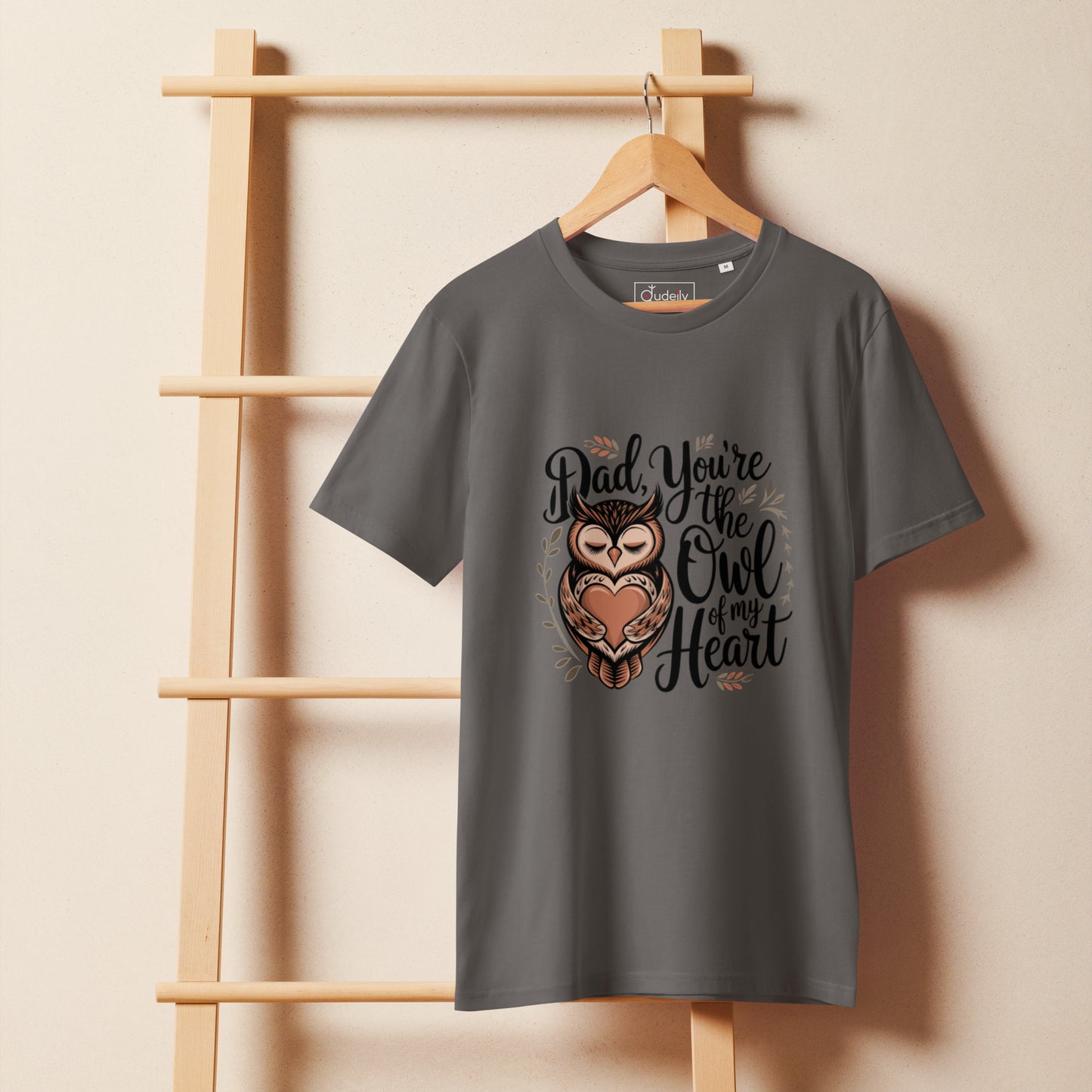 Unisex Organic Mid-Light T-Shirt – Owl-Themed Sustainable Fashion for Father's Day T-Shirt Dudeily