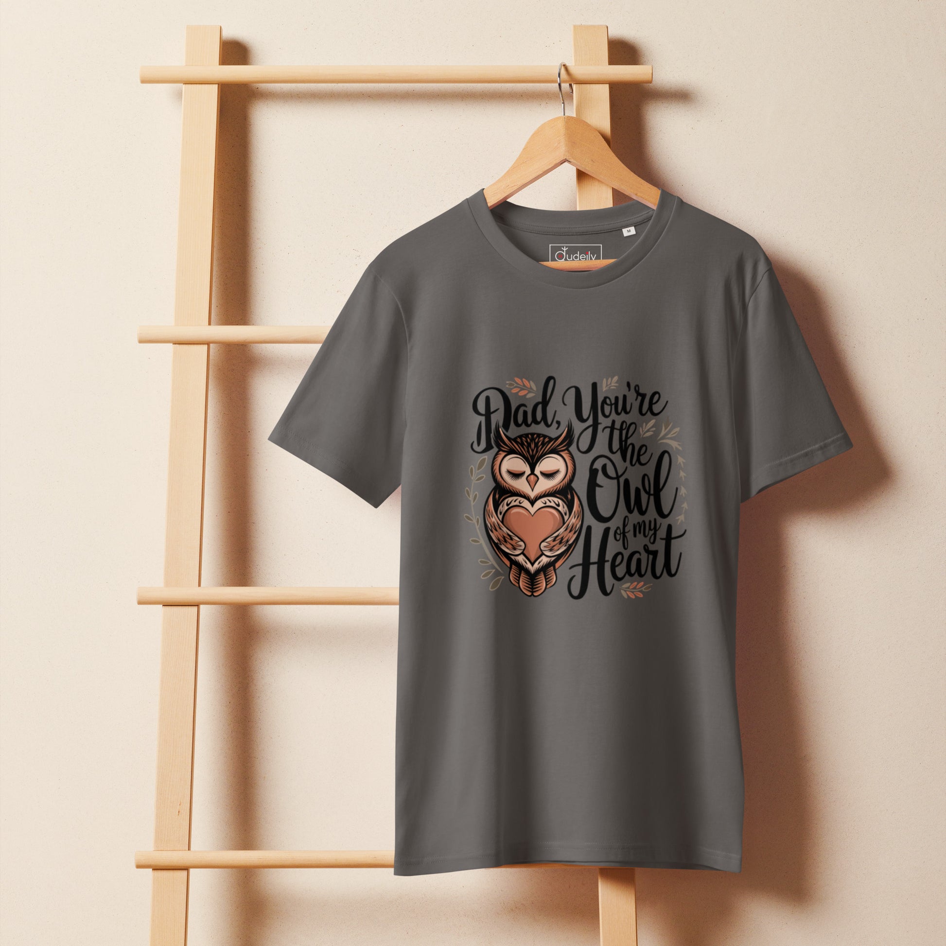 Unisex Organic Mid-Light T-Shirt – Owl-Themed Sustainable Fashion for Father's Day T-Shirt Dudeily
