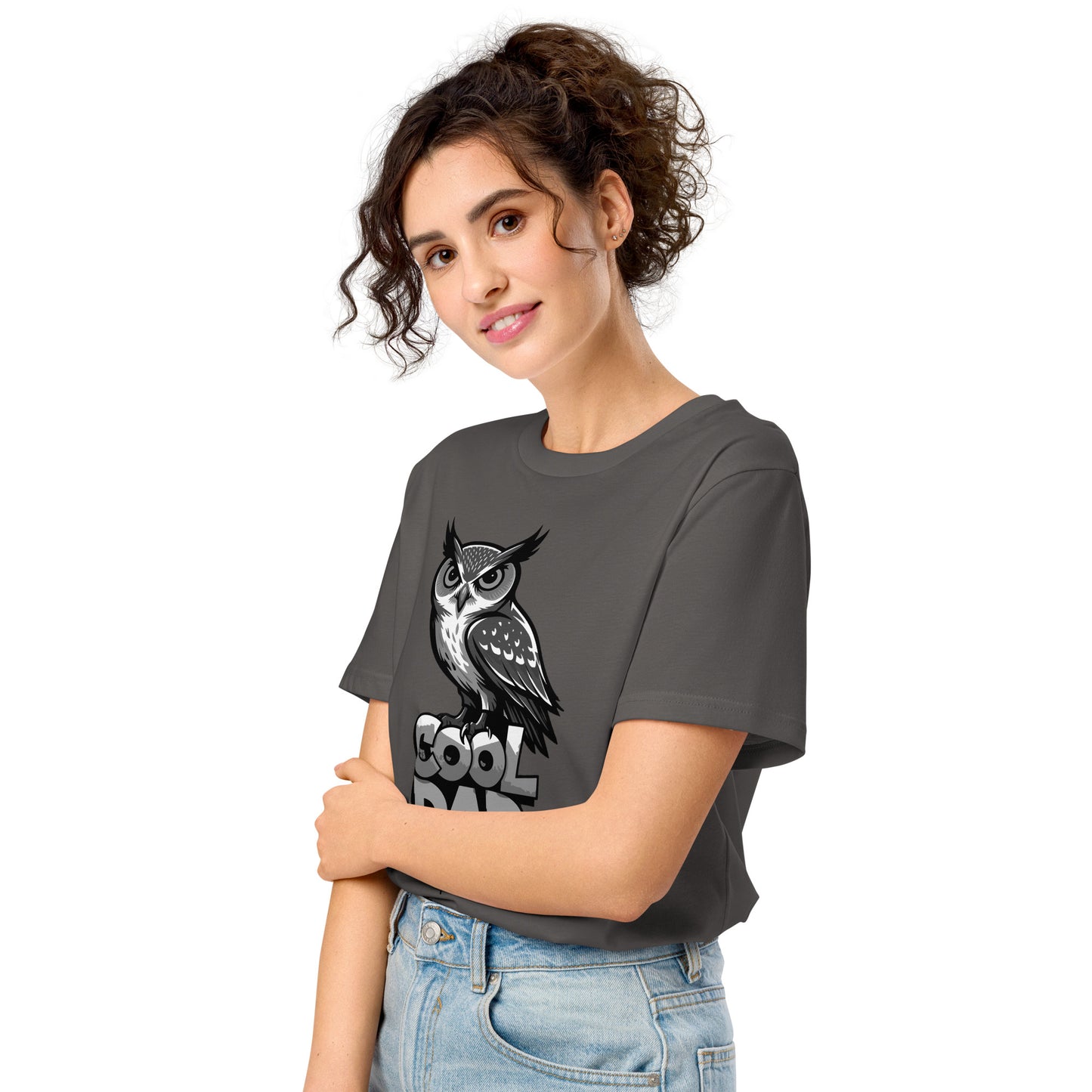 Unisex Organic Mid-Light T-Shirt – Sustainable Father’s Day Gift for Nature & Owl Lovers | Dudeily Dudeily