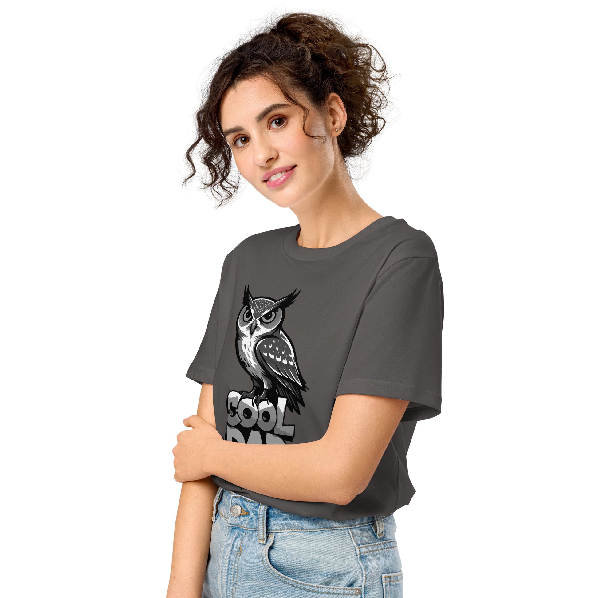 Unisex Organic Mid-Light T-Shirt – Sustainable Father’s Day Gift for Nature & Owl Lovers | Dudeily Dudeily
