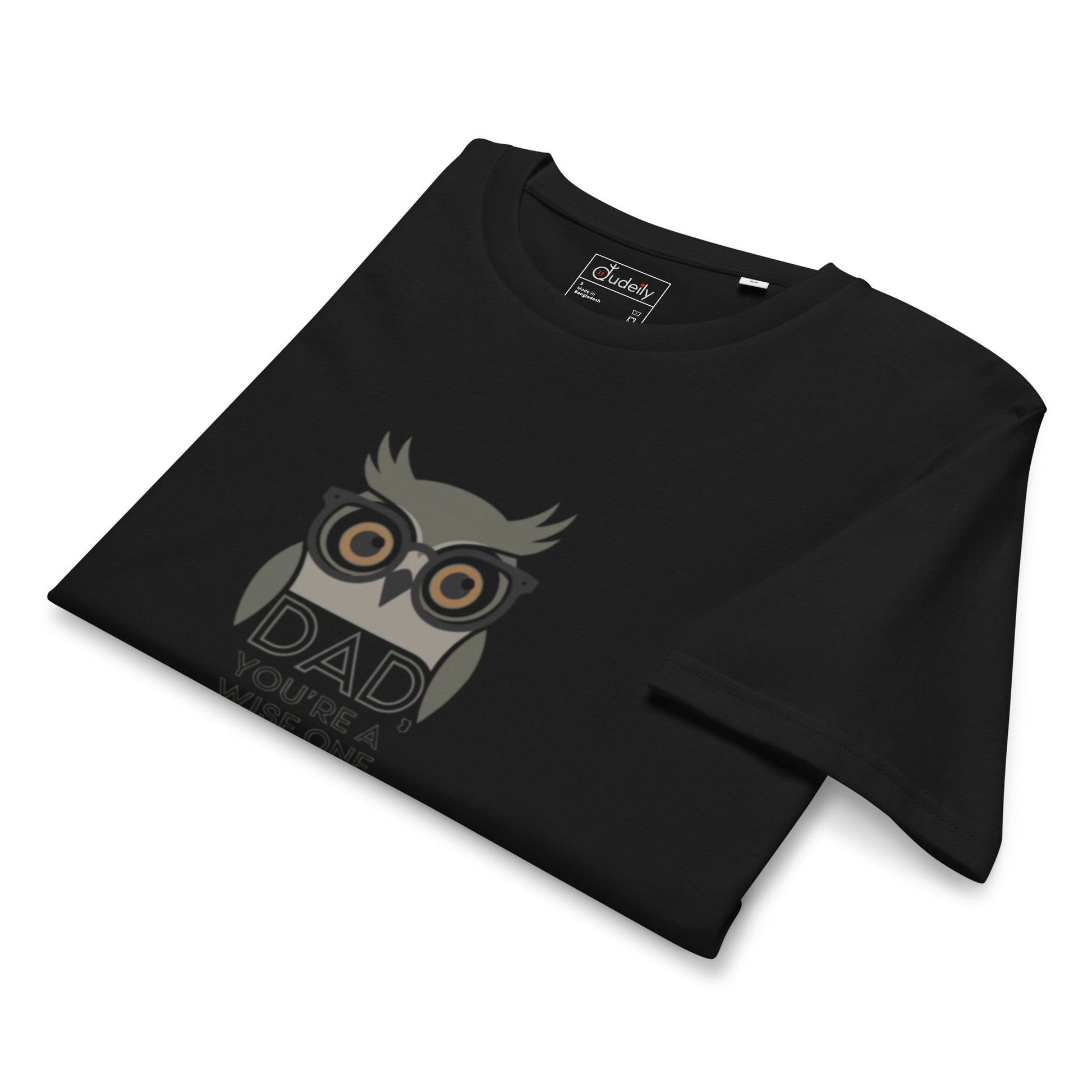 Unisex Organic Mid-Light T-Shirt – Owl Themed Sustainable Fashion for Father's Day by Dudeily Dudeily