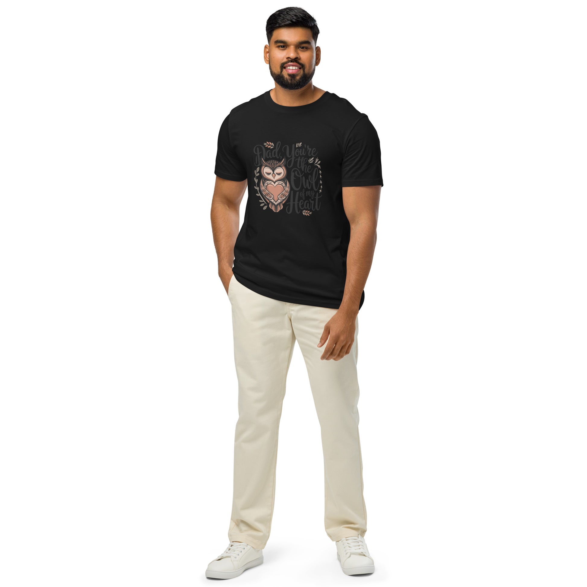 Unisex Organic Mid-Light T-Shirt – Owl-Themed Sustainable Fashion for Father's Day T-Shirt Dudeily