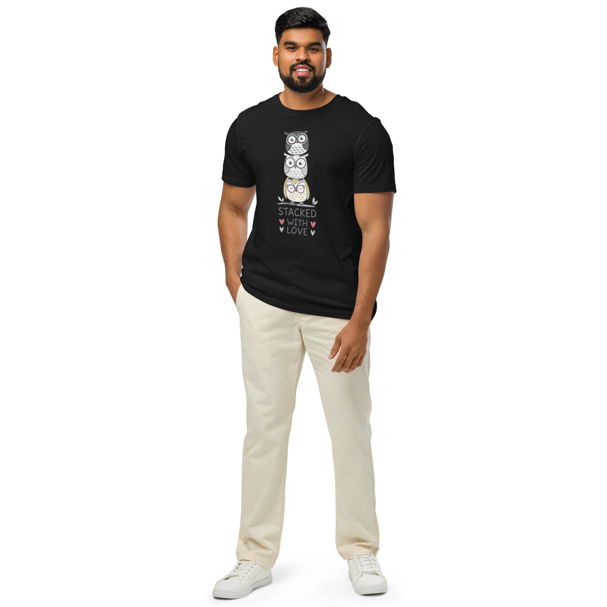 Unisex Organic Mid-Light T-Shirt: Owl Themed Sustainable Fashion Dudeily