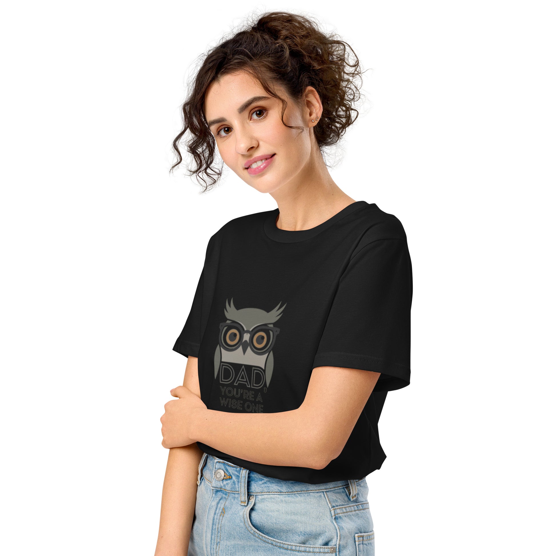 Unisex Organic Mid-Light T-Shirt – Owl Themed Sustainable Fashion for Father's Day by Dudeily Dudeily