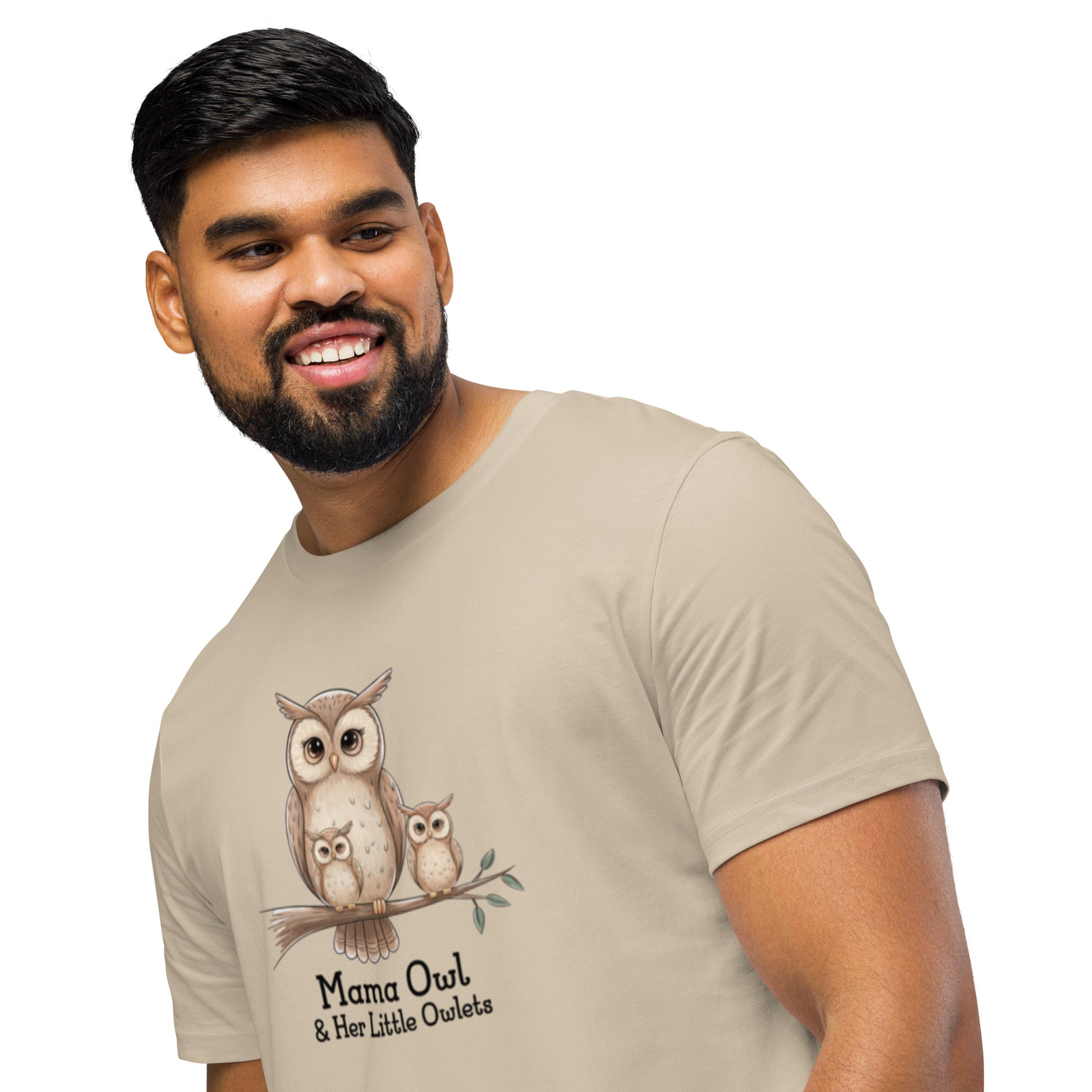 Unisex Organic Mid-Light T-Shirt – Eco-Friendly Owl Lover’s Pick by Dudeily Dudeily