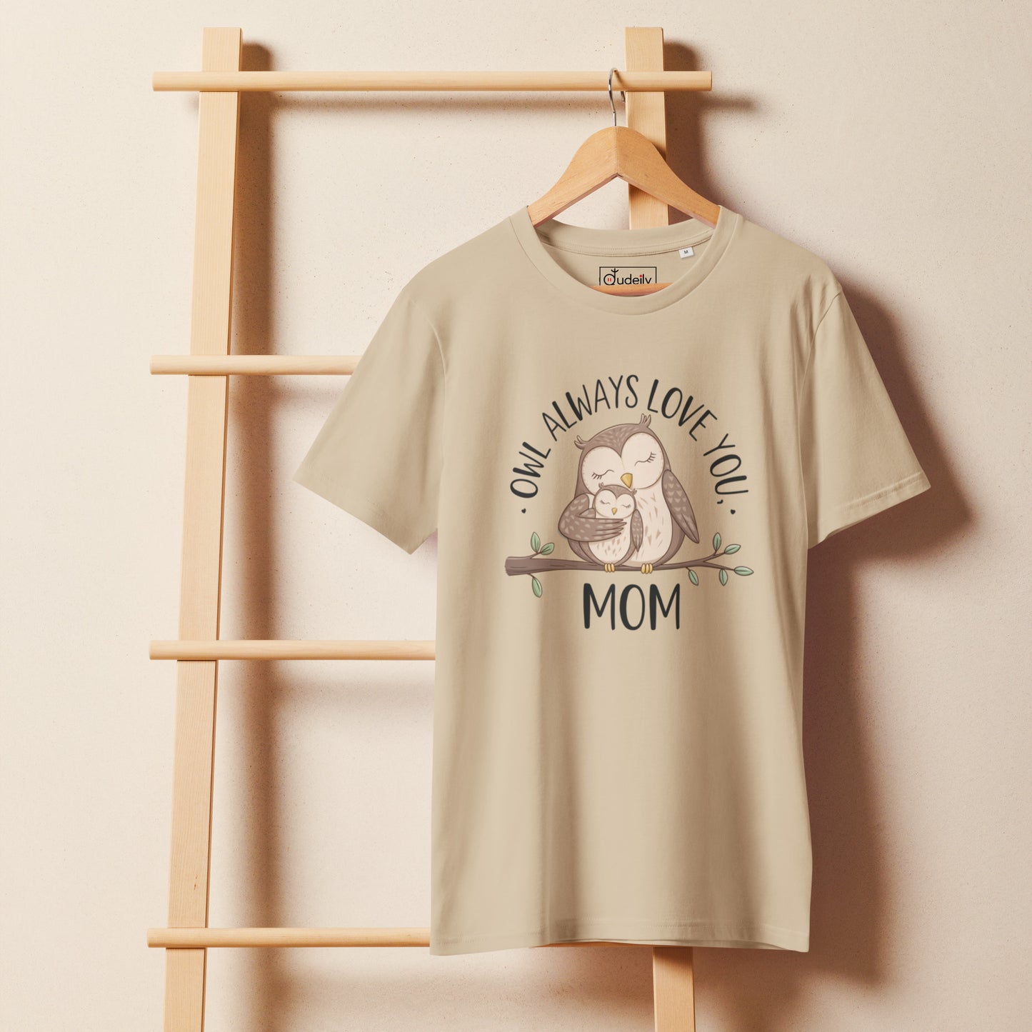 Unisex Organic Mid-Light T-Shirt – Sustainable fashion Owl Graphic Tee Dudeily