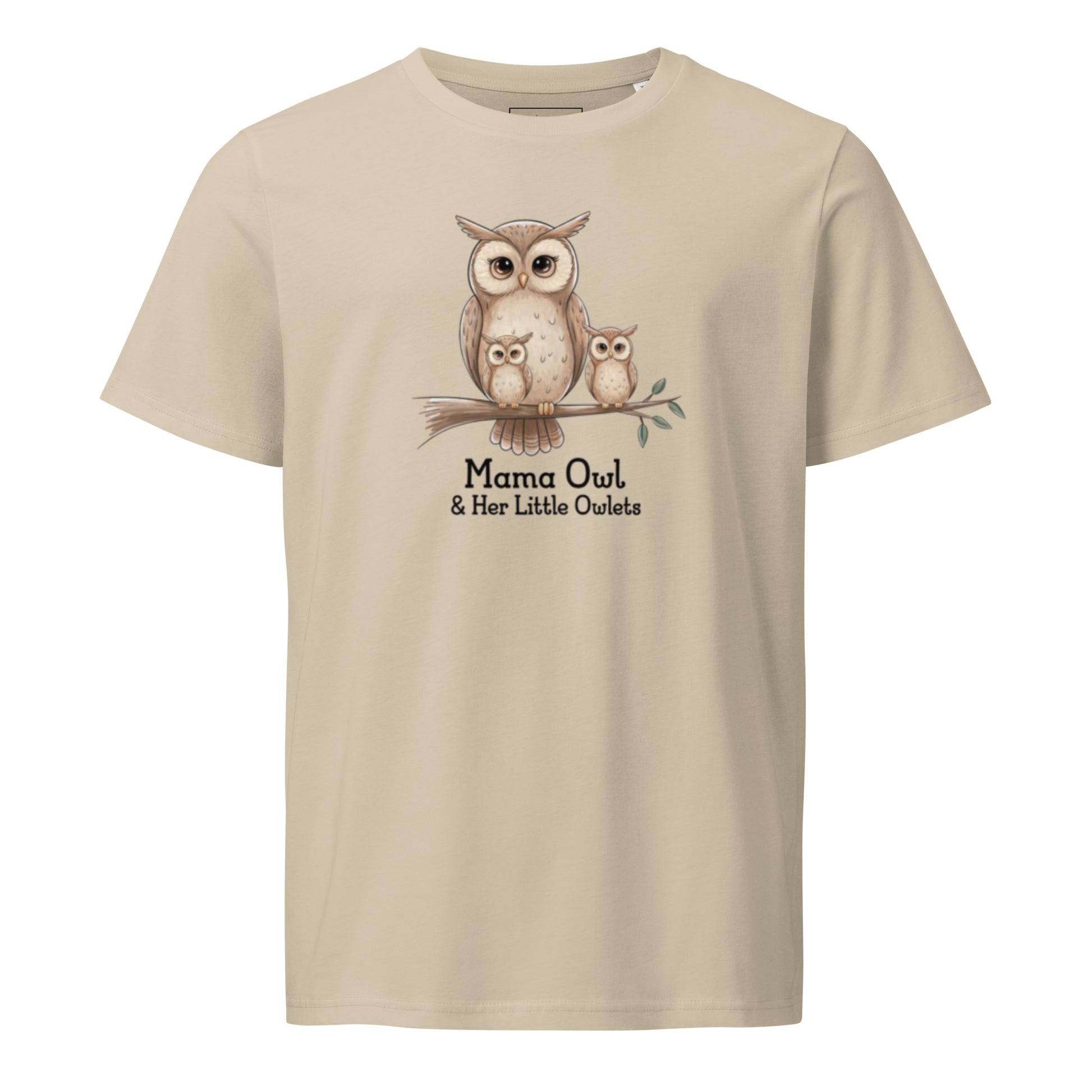 Unisex Organic Mid-Light T-Shirt – Eco-Friendly Owl Lover’s Pick by Dudeily Dudeily