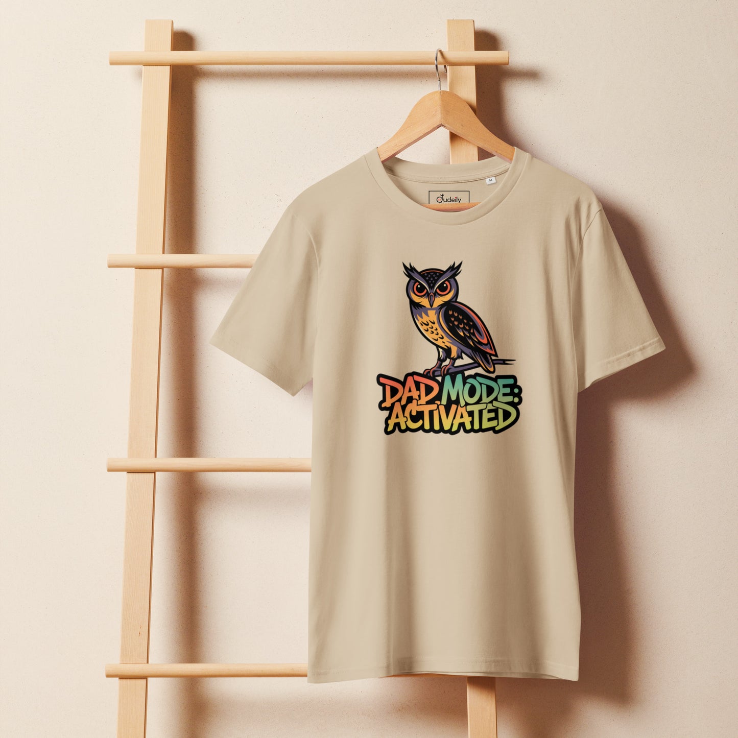 Unisex Organic Mid-Light T-Shirt: Owl Themed Sustainable Fashion Dudeily