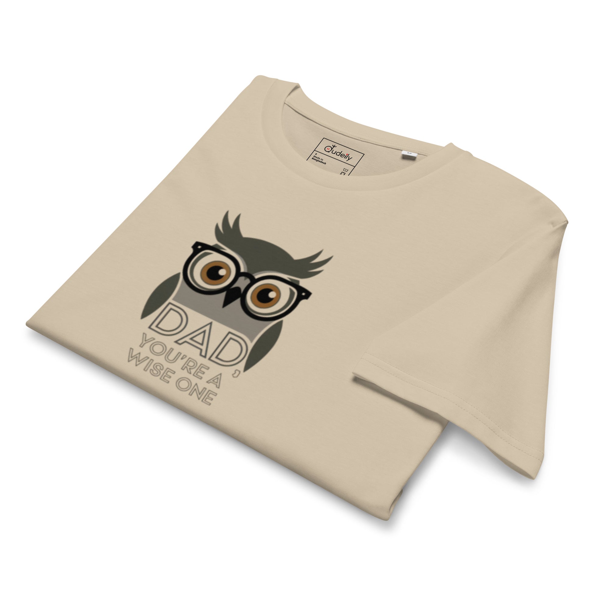 Unisex Organic Mid-Light T-Shirt –Owl Themed Sustainable Fashion by Dudeily Dudeily