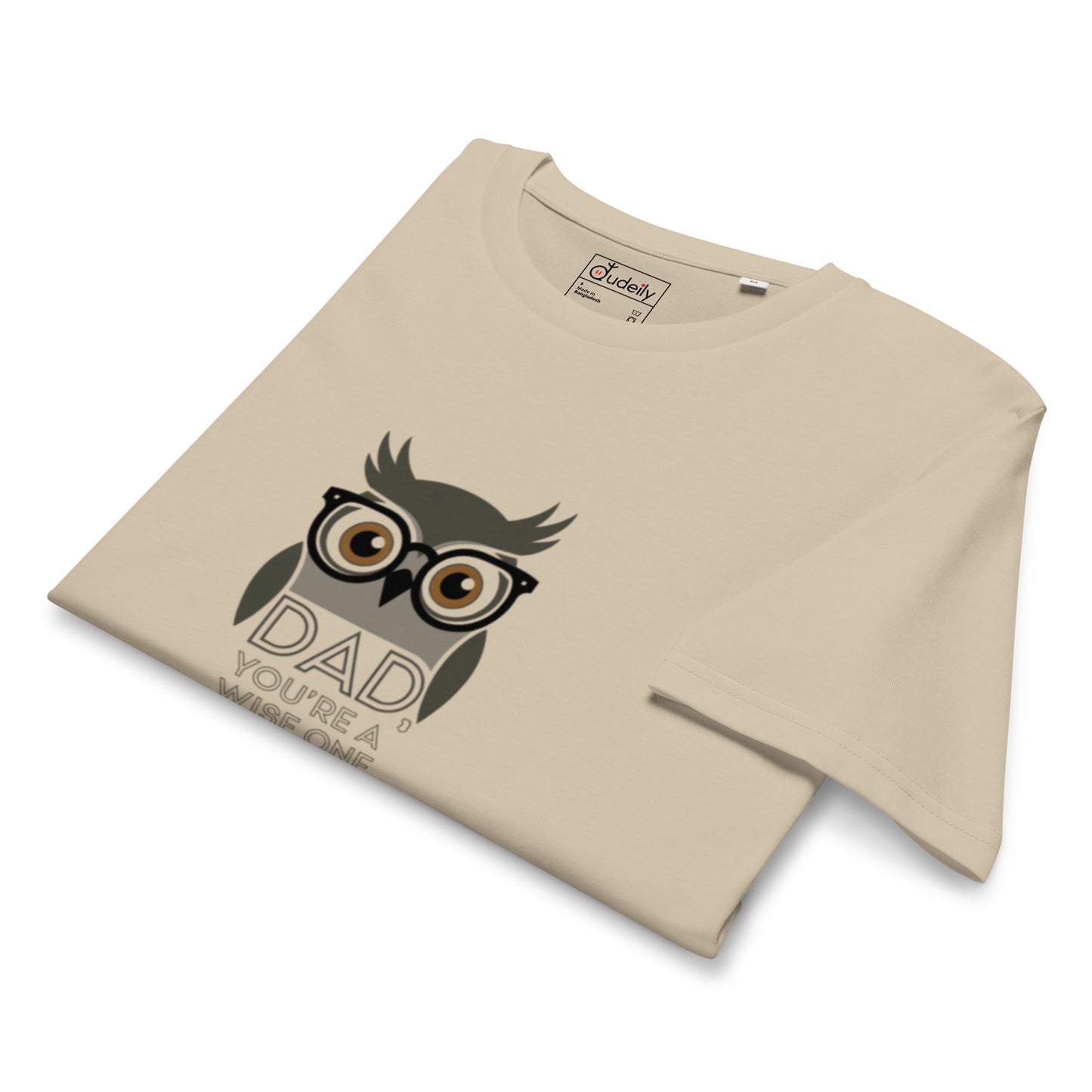 Unisex Organic Mid-Light T-Shirt – Owl Themed Sustainable Fashion for Father's Day by Dudeily Dudeily